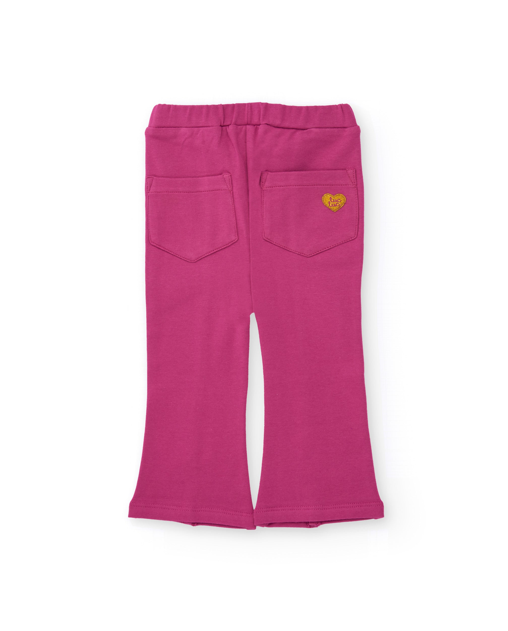Pantalón para niña color fucsia acampanado