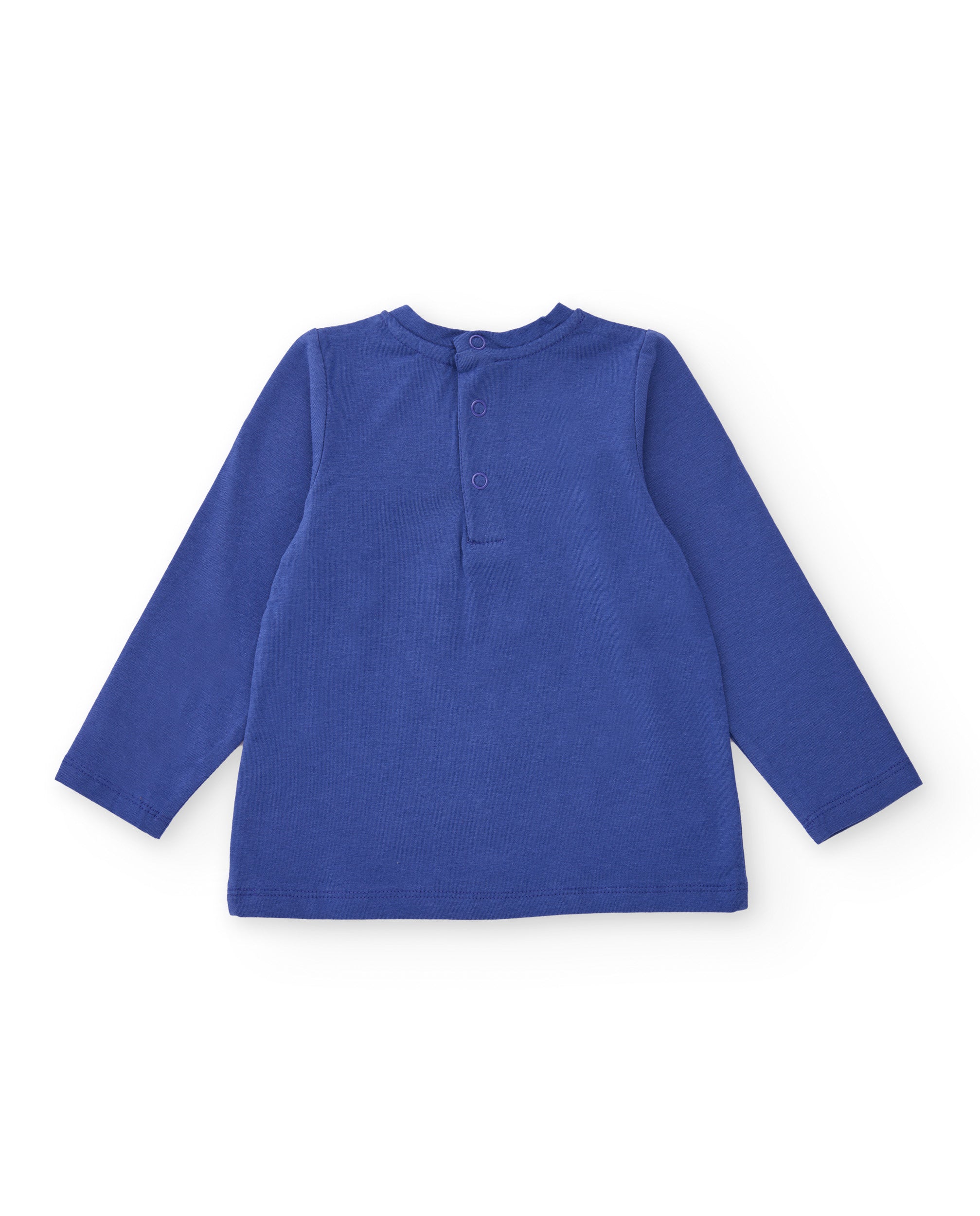 Camiseta de manga larga para niña color azul con estampado