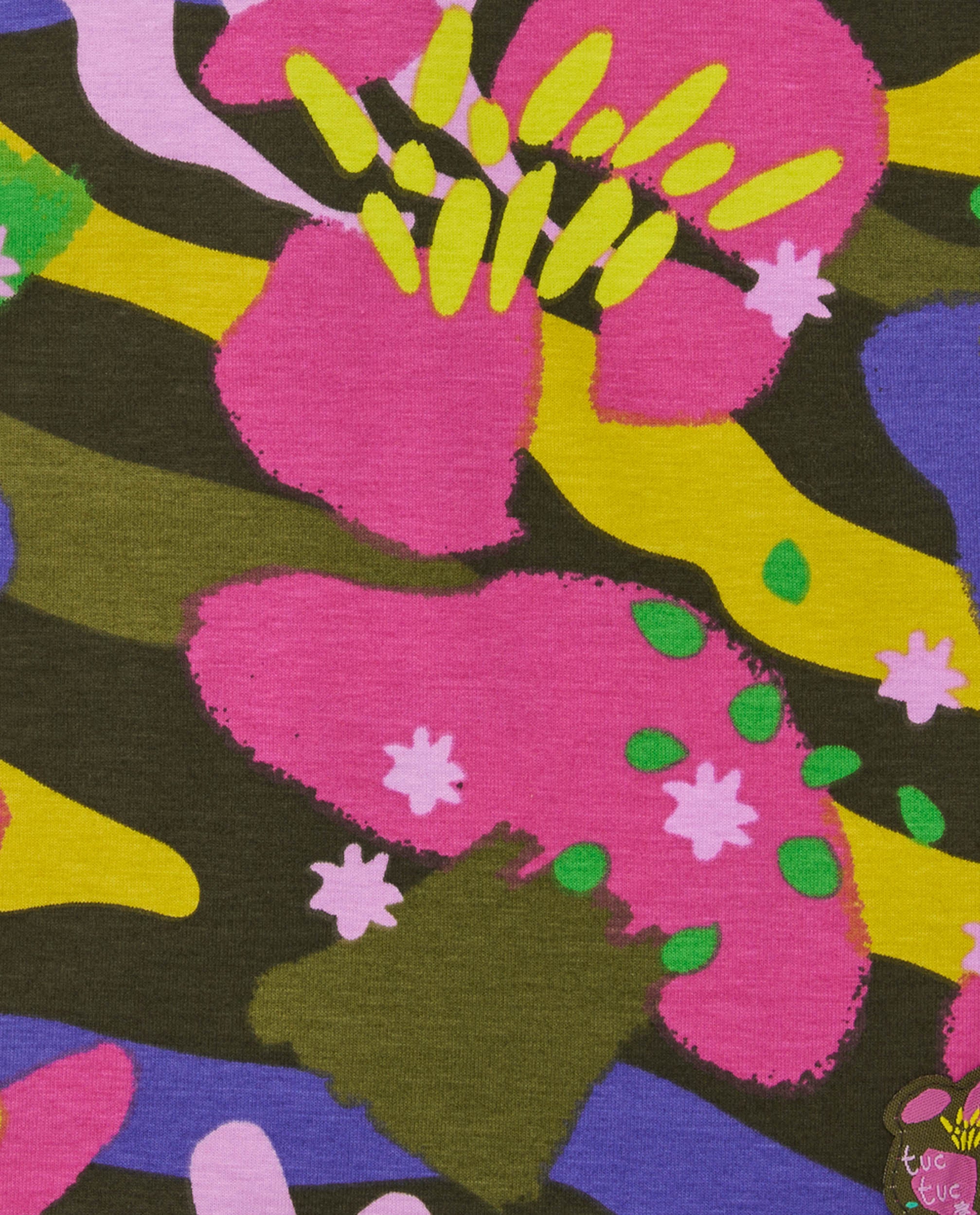 Camiseta de manga larga para niña con estampado floral