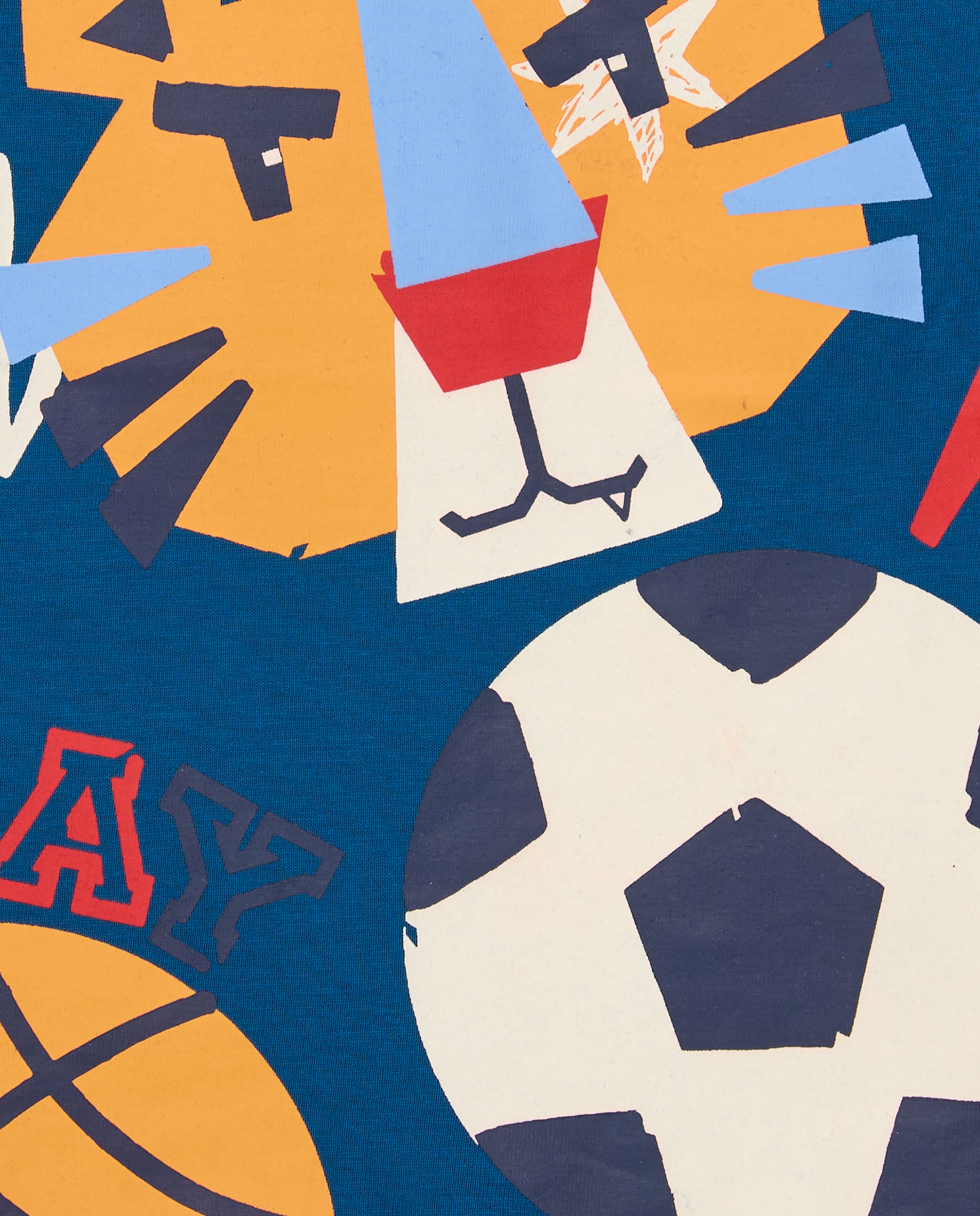 Camiseta para niño en azul de manga larga con estampado de