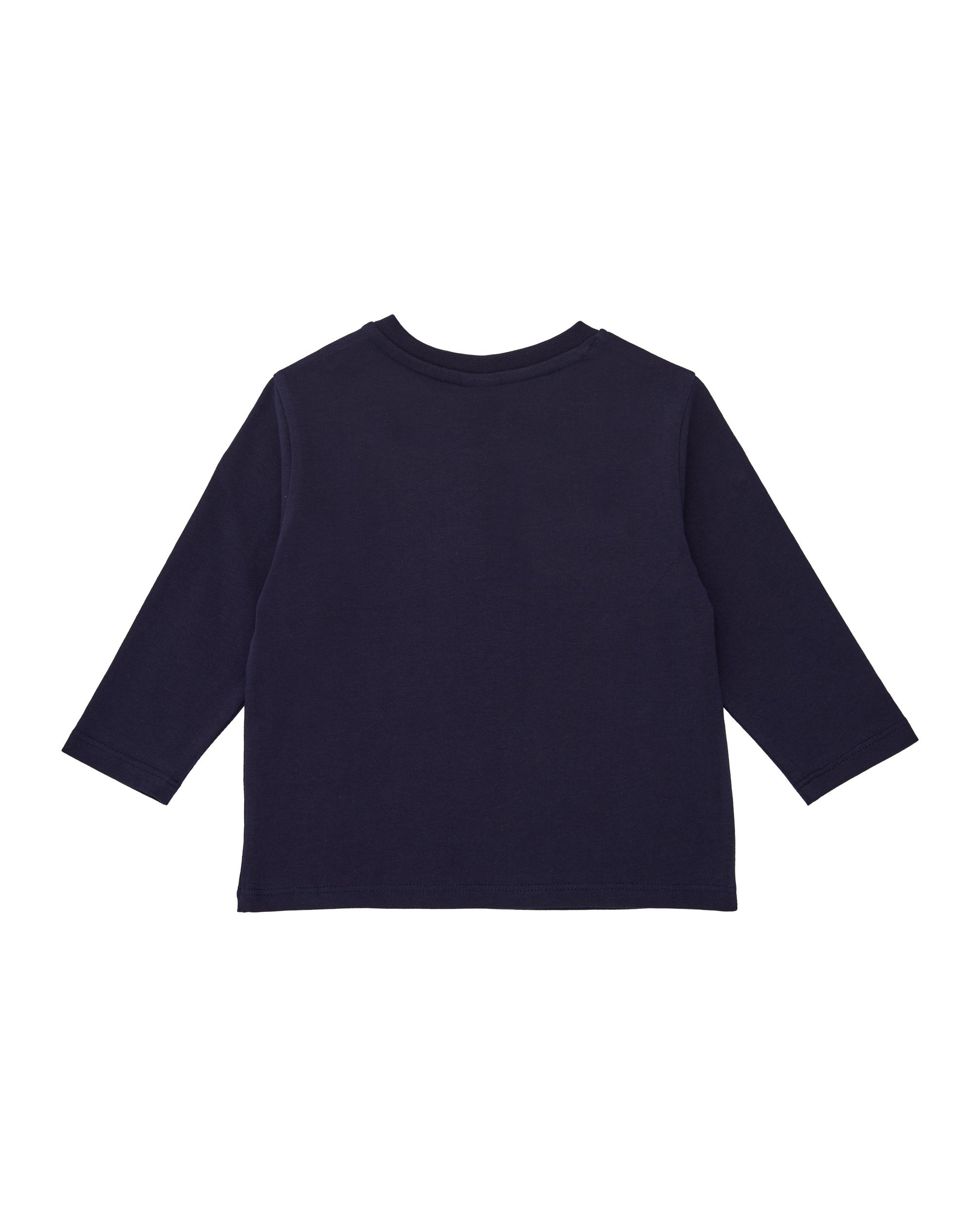 Camiseta de punto para niño color azul marino con estampado