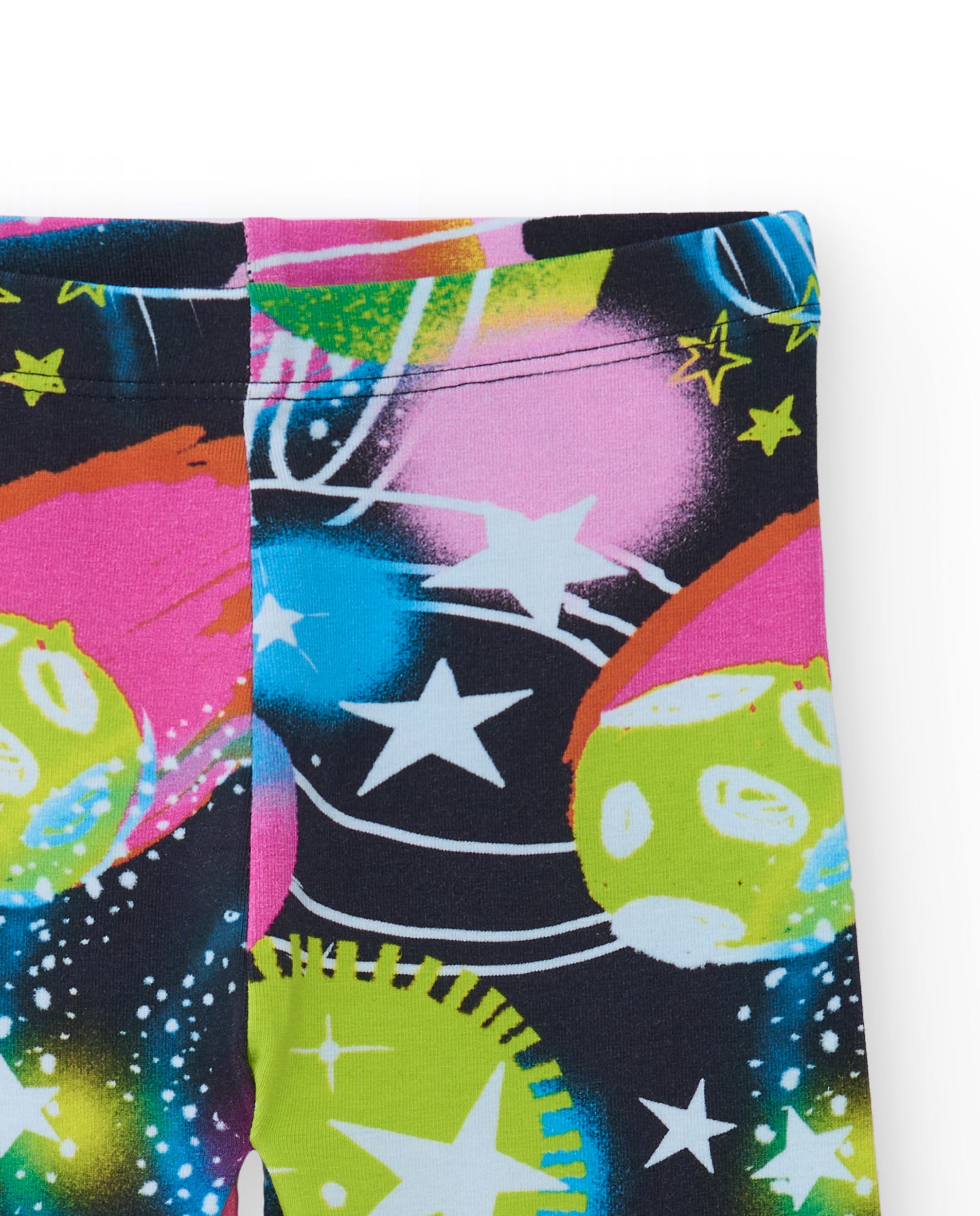 Leggings para niña con estampado de planetas y estrellas en
