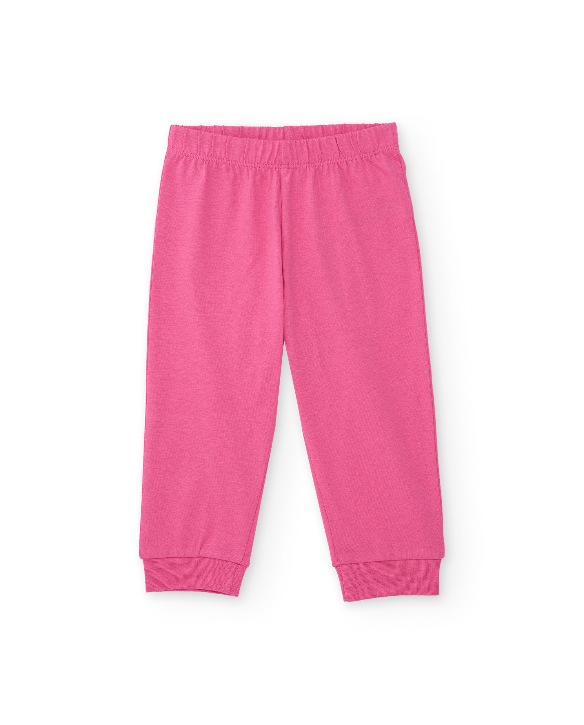 Pijama de algodón para niña en color rosa con estampado de nave