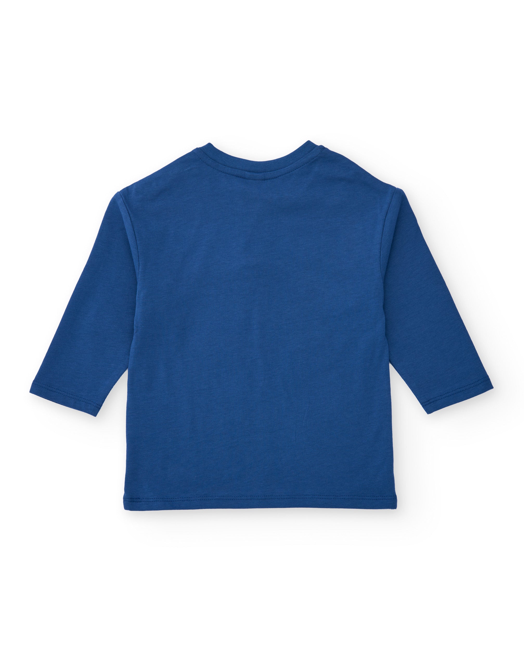 Camiseta de manga larga para niño color crema con estampado de