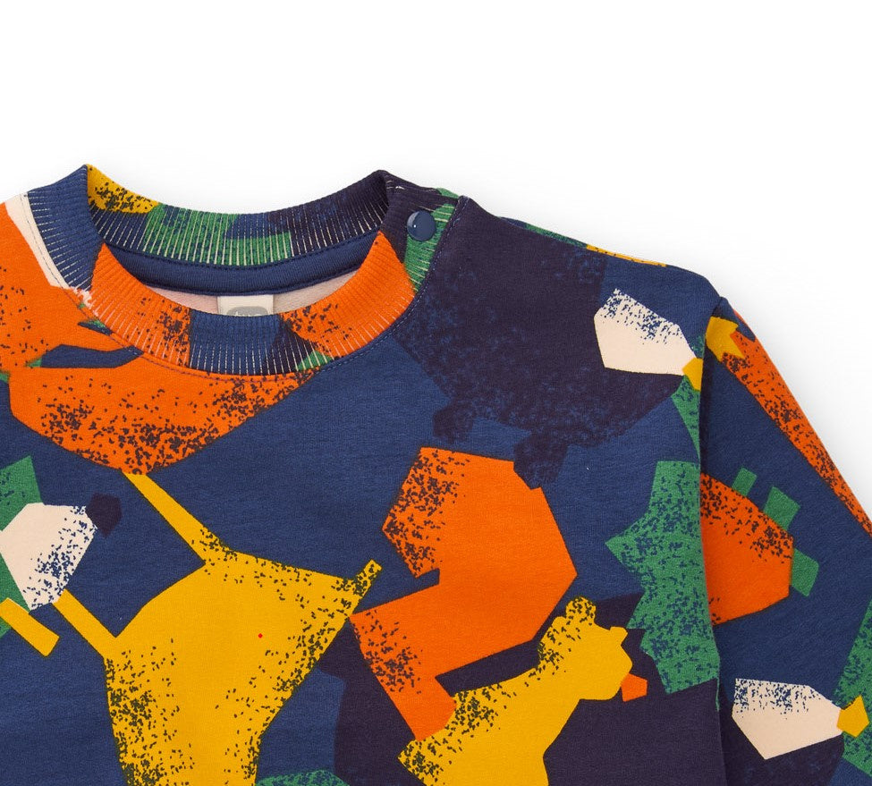 Sudadera para niño con estampado colorido de animales