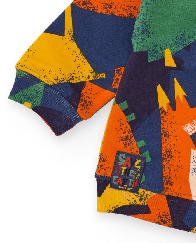 Sudadera para niño con estampado colorido de animales