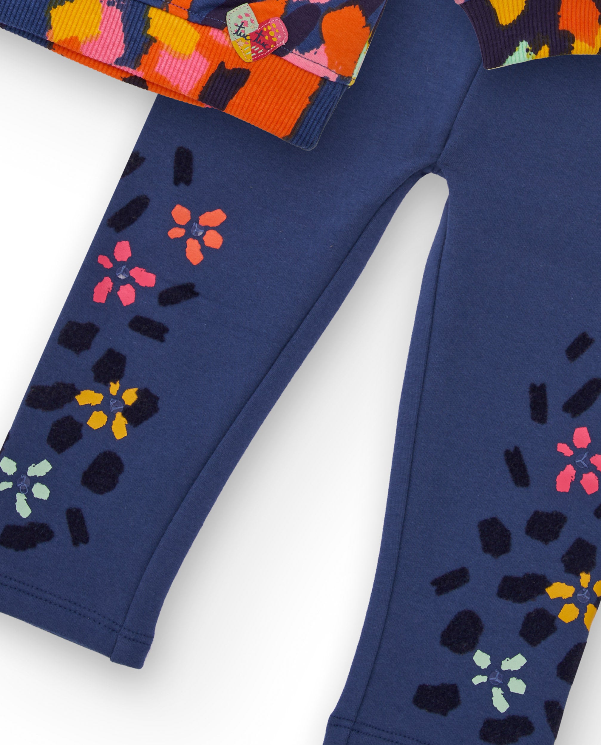 Conjunto para niña de sudadera y leggings con estampado
