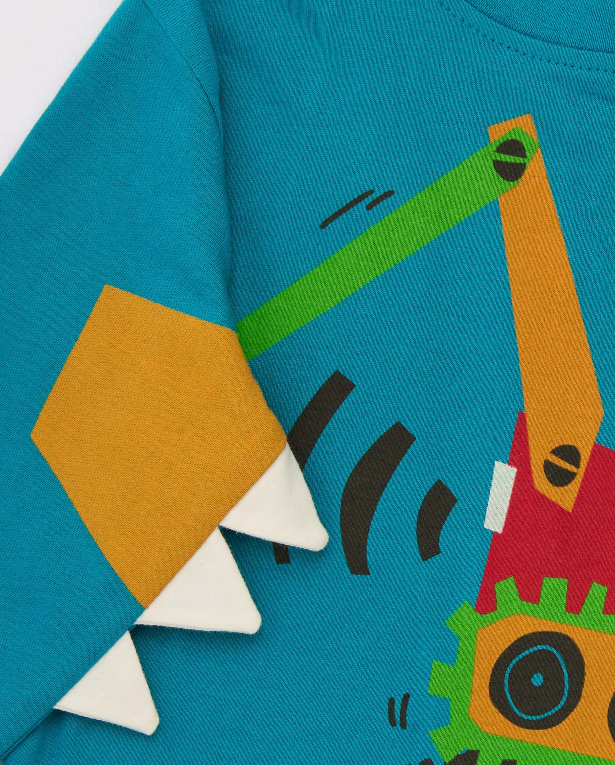 Camiseta de manga larga para niño en azul petróleo con