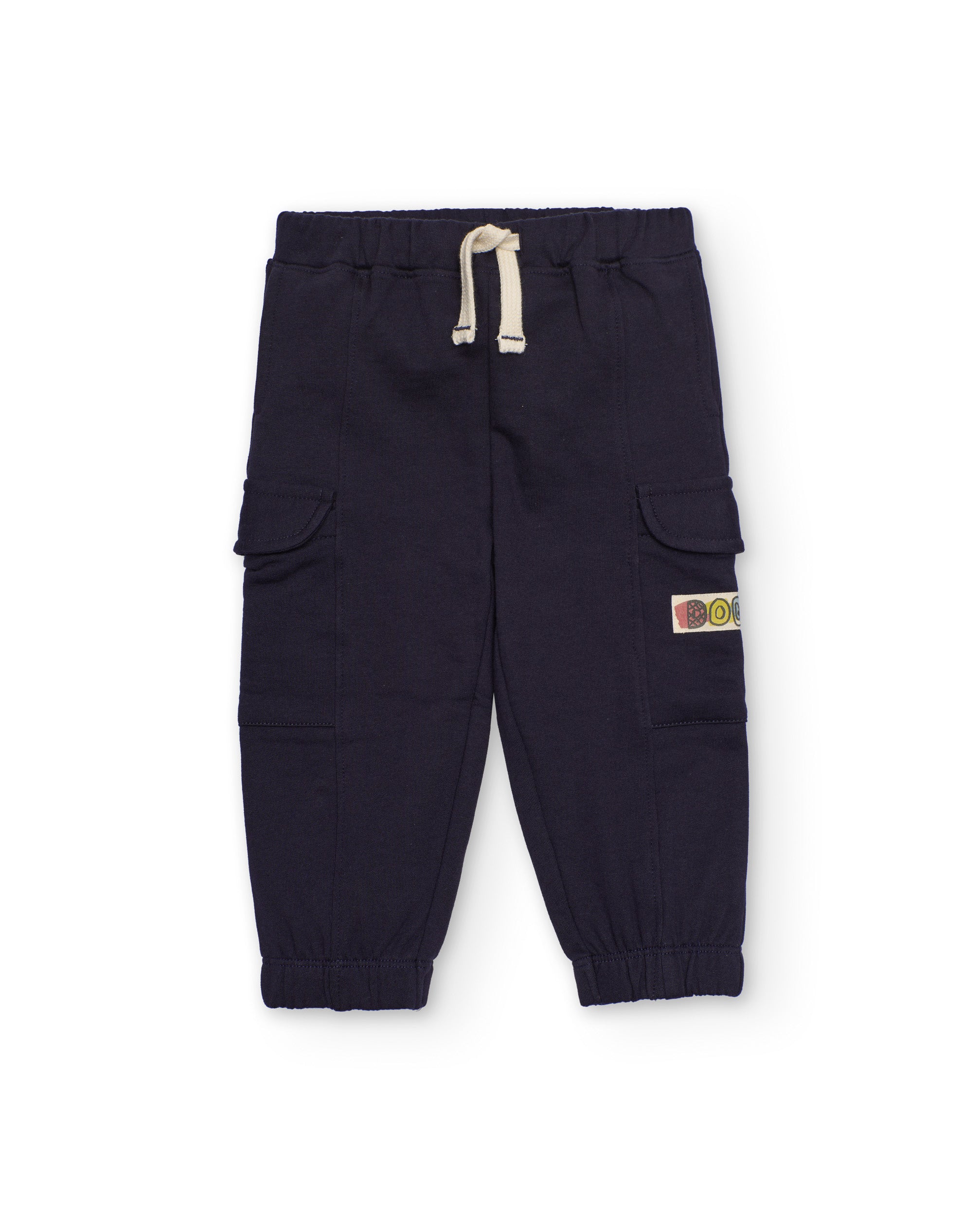 Pantalón jogger para niño en azul marino con bolsillos cargo
