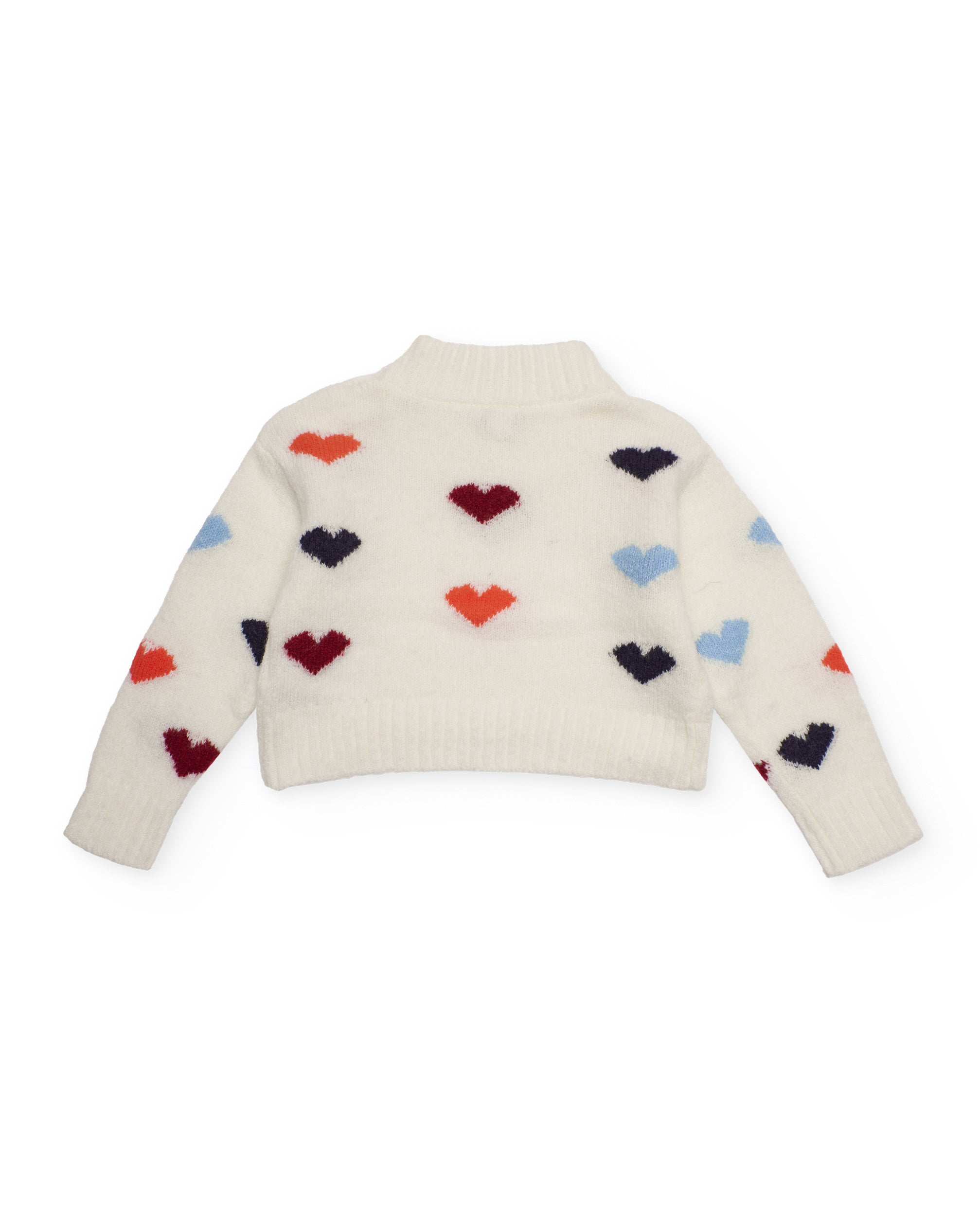Jersey de niña en crudo con corazones multicolor