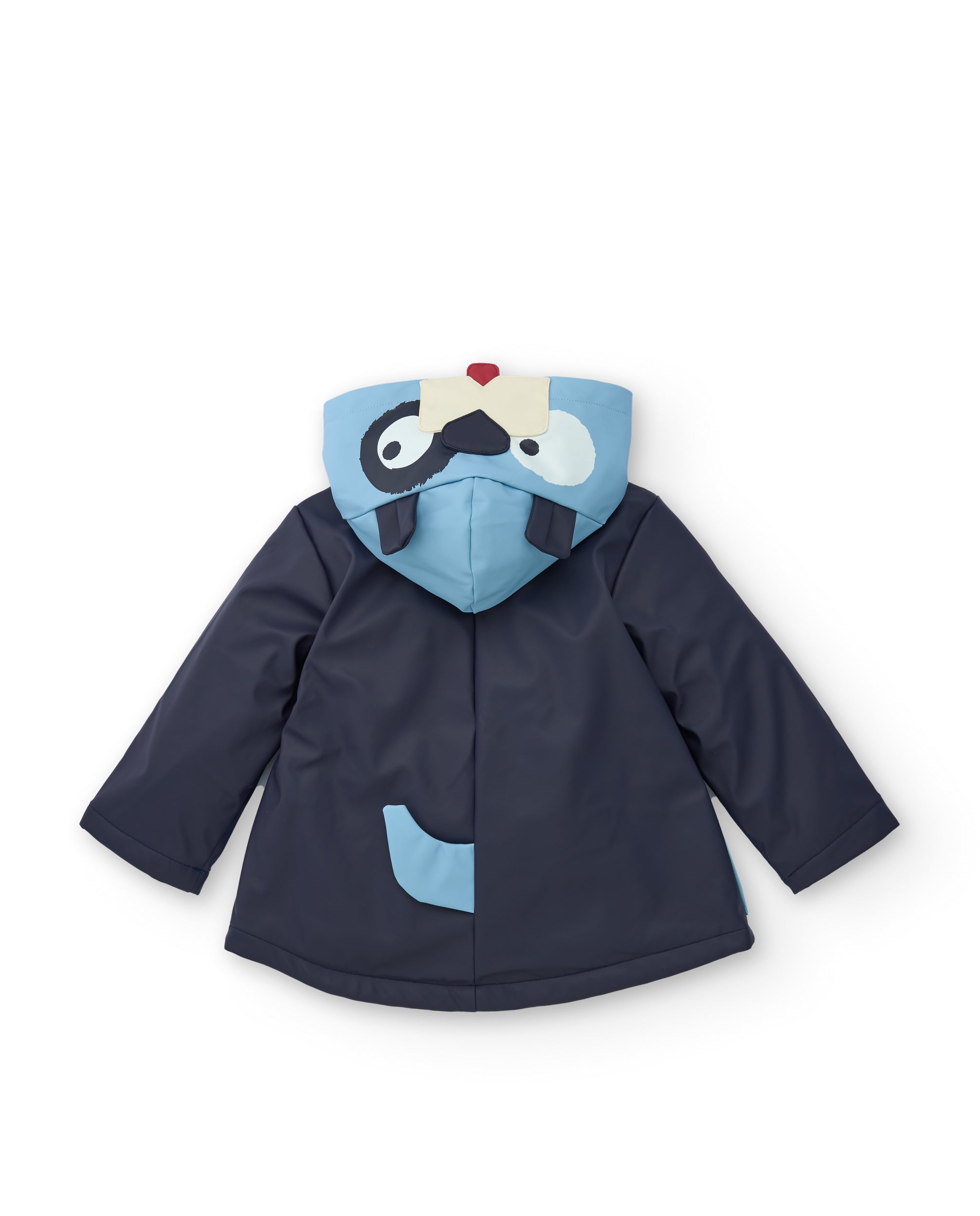 Impermeable para niño en azul marino con capucha divertida