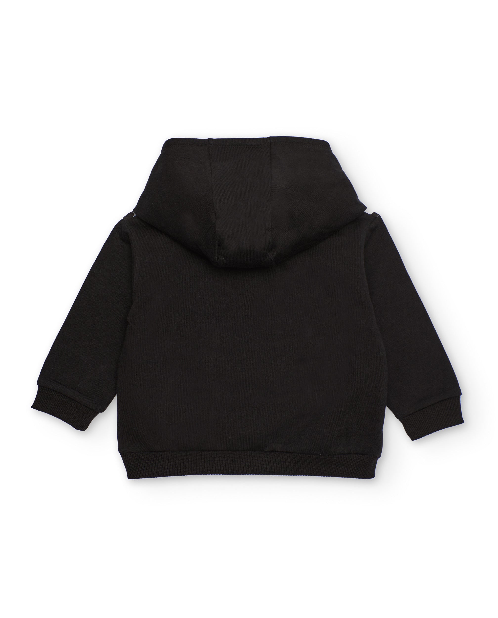 Sudadera con capucha para niño en blanco y negro con letras