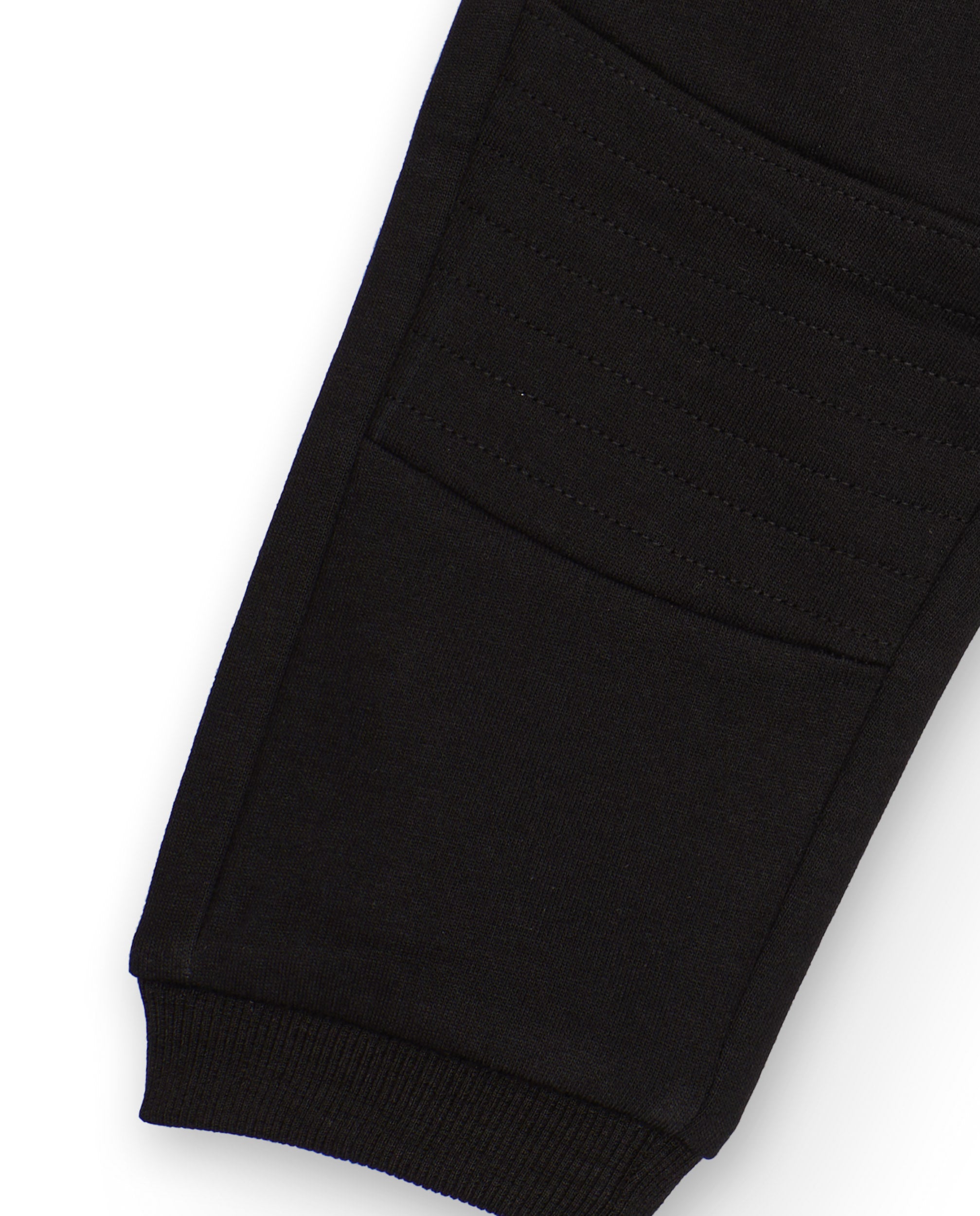 Pantalón jogger para niño en negro con cremalleras flúor