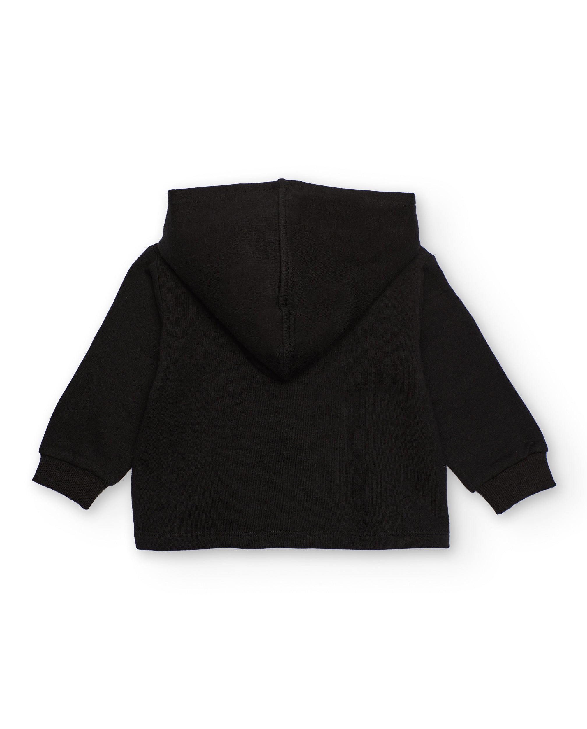 Sudadera con capucha niña en negro con estampado floral