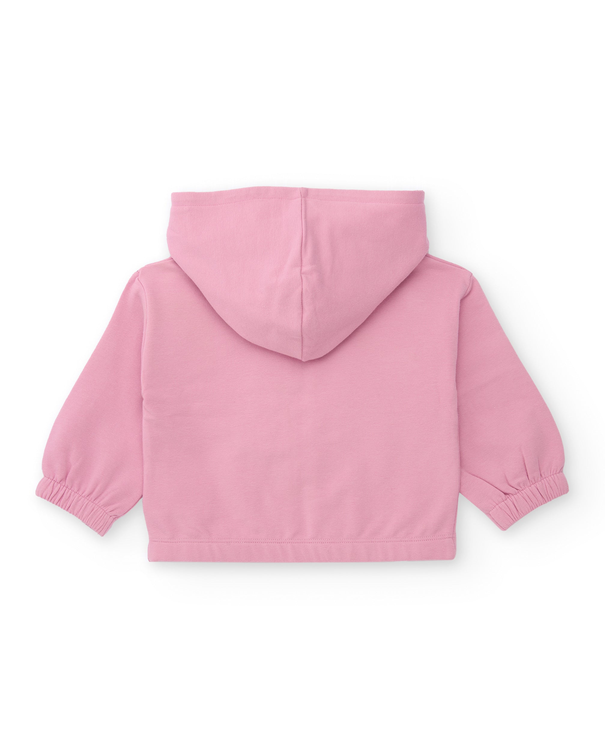 Sudadera con capucha para niña en rosa con arcoíris y