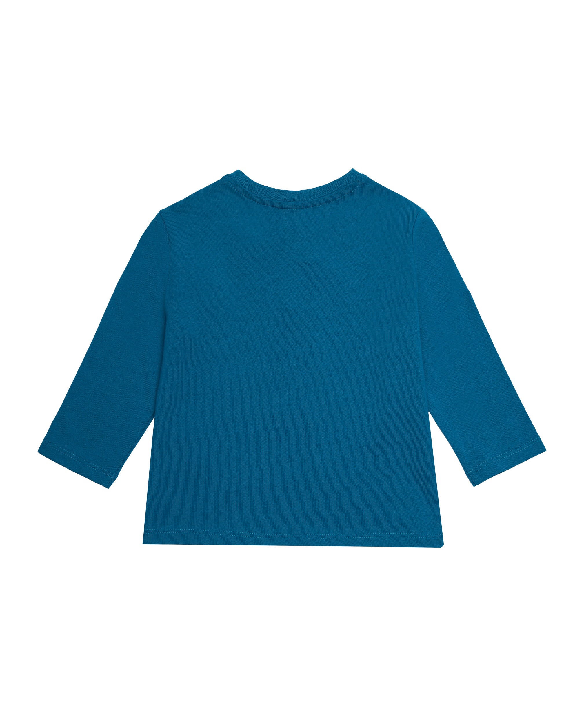 Camiseta de manga larga para niño en azul con diseño de