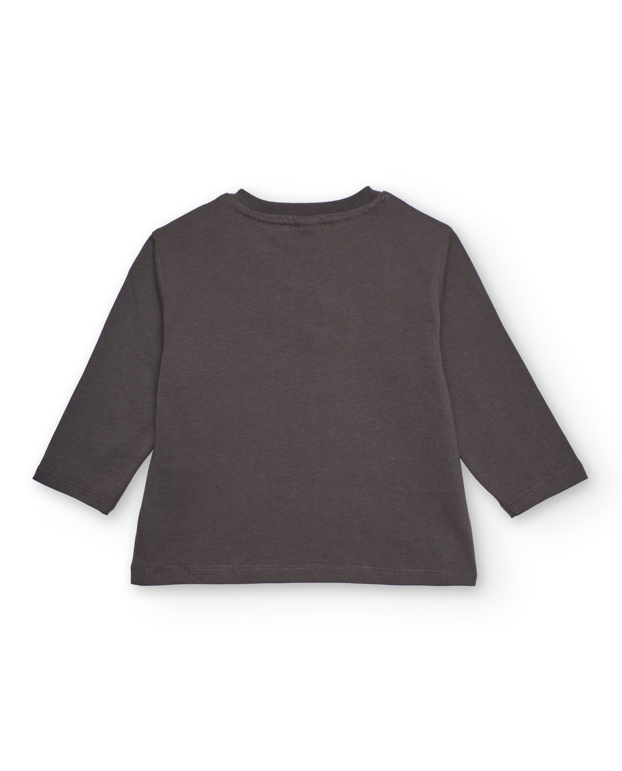 Camiseta de manga larga para niño en gris con estampado de
