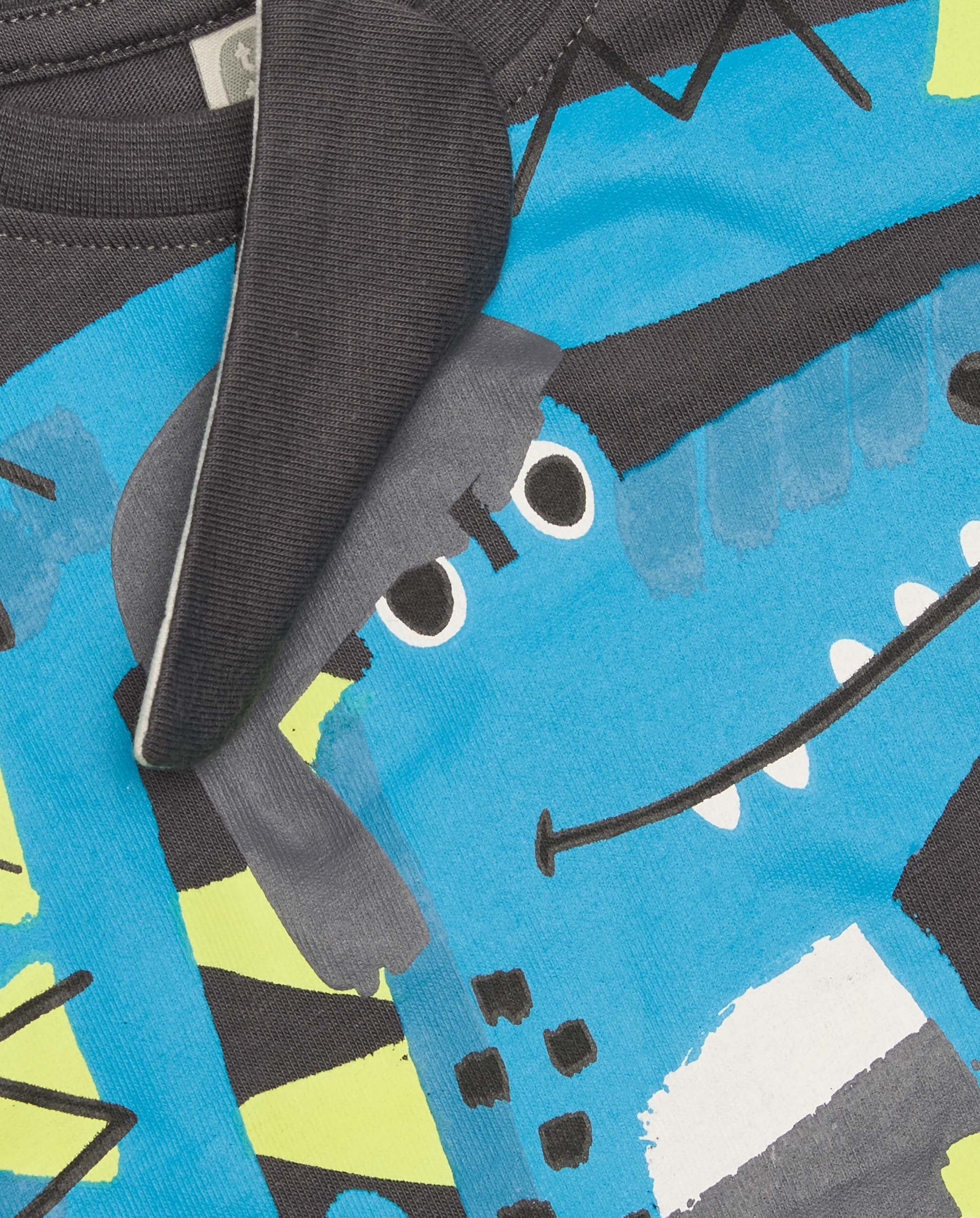 Camiseta de manga larga para niño en gris con estampado de