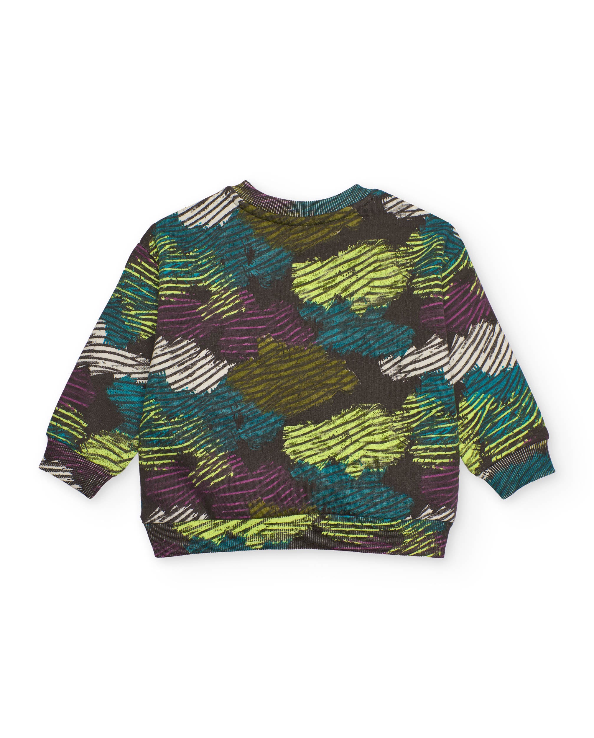Sudadera para niño en tonos multicolor con estampado abstracto