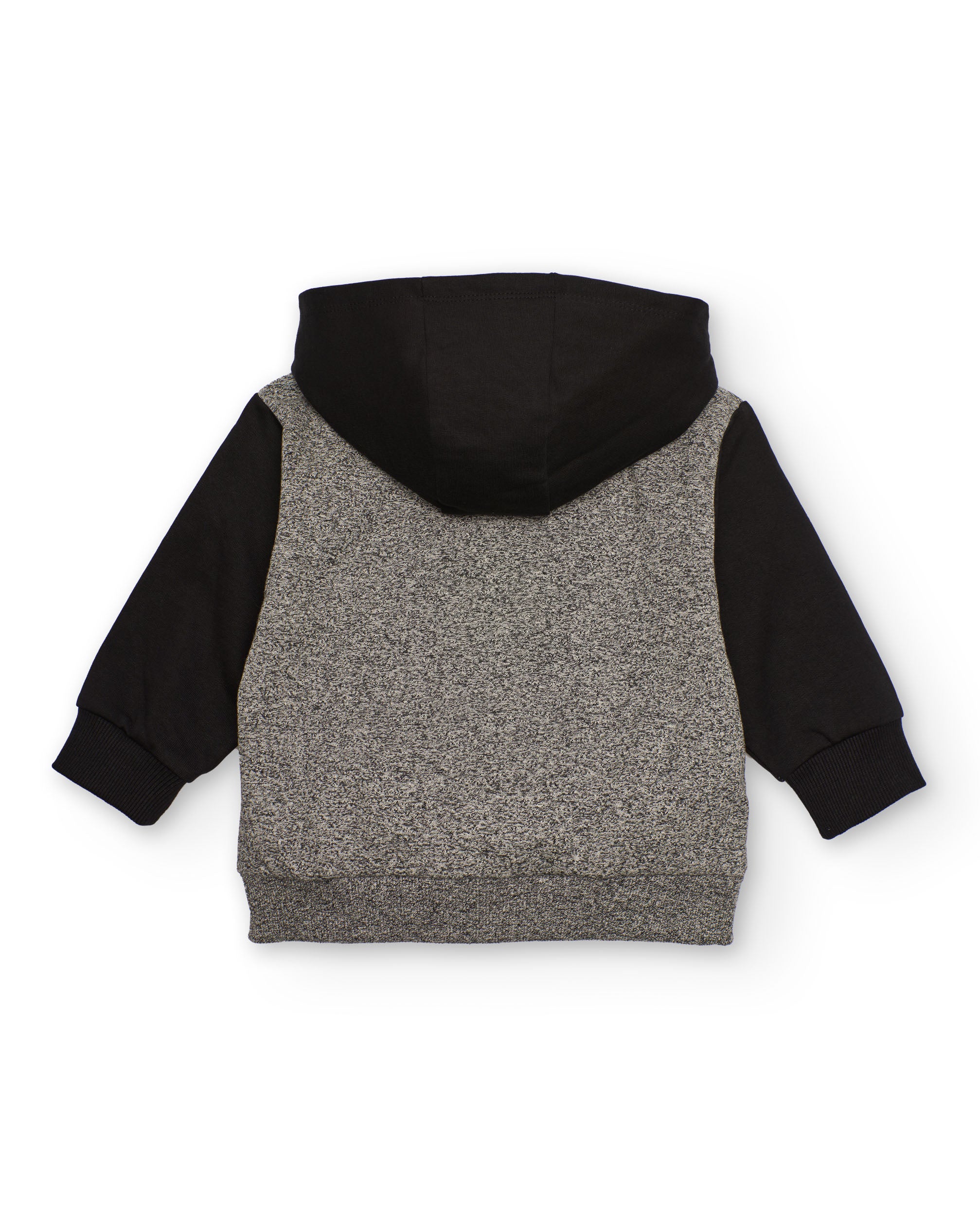 Sudadera con capucha para niño en gris vigoré con detalles en