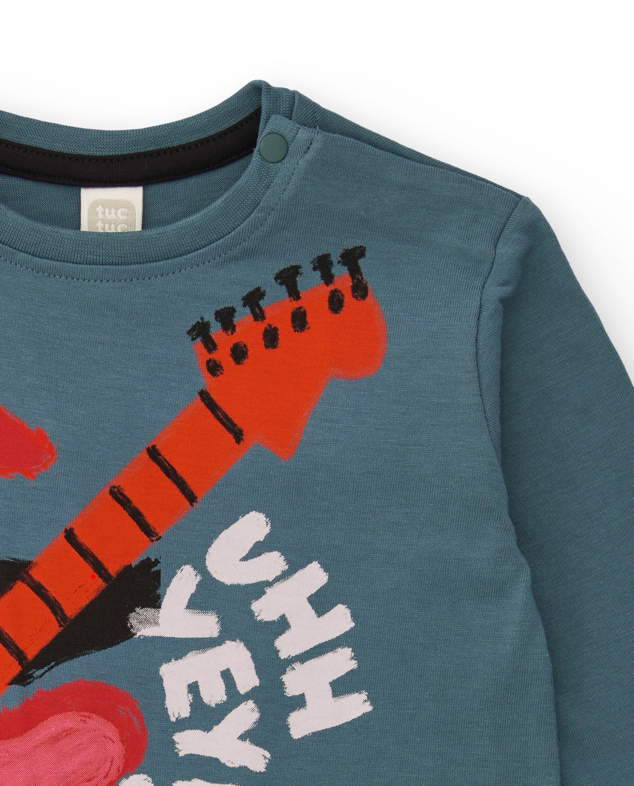 Camiseta de manga larga para niño con estampado de pájaro