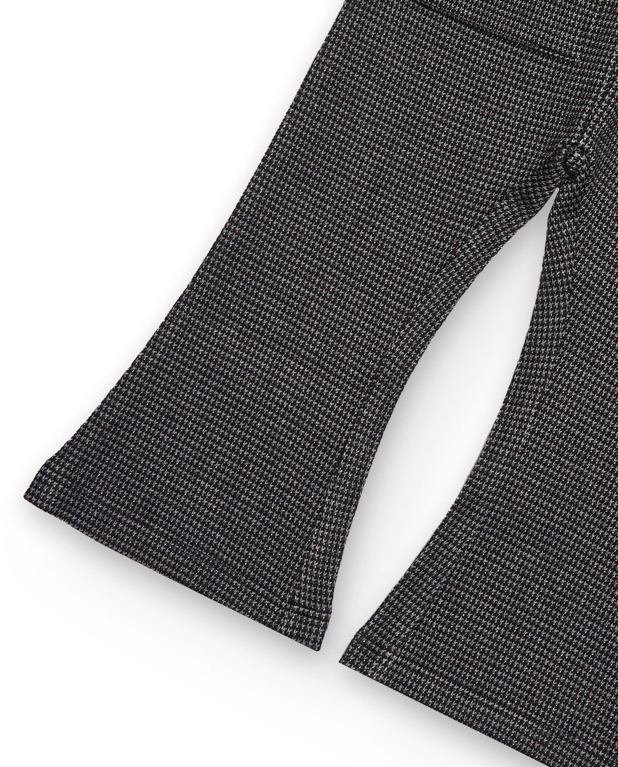 Pantalón acampanado de niña en vichy negro