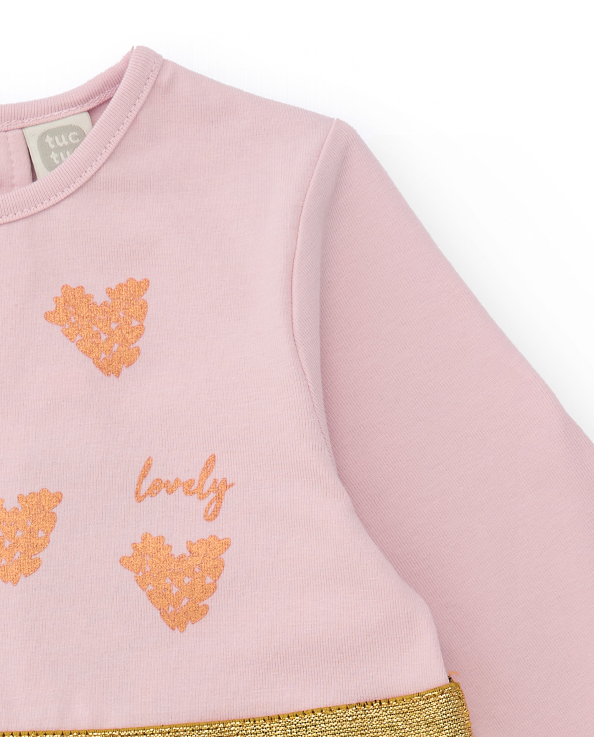 Vestido de niña en rosa con falda de tul en tonos rosas y