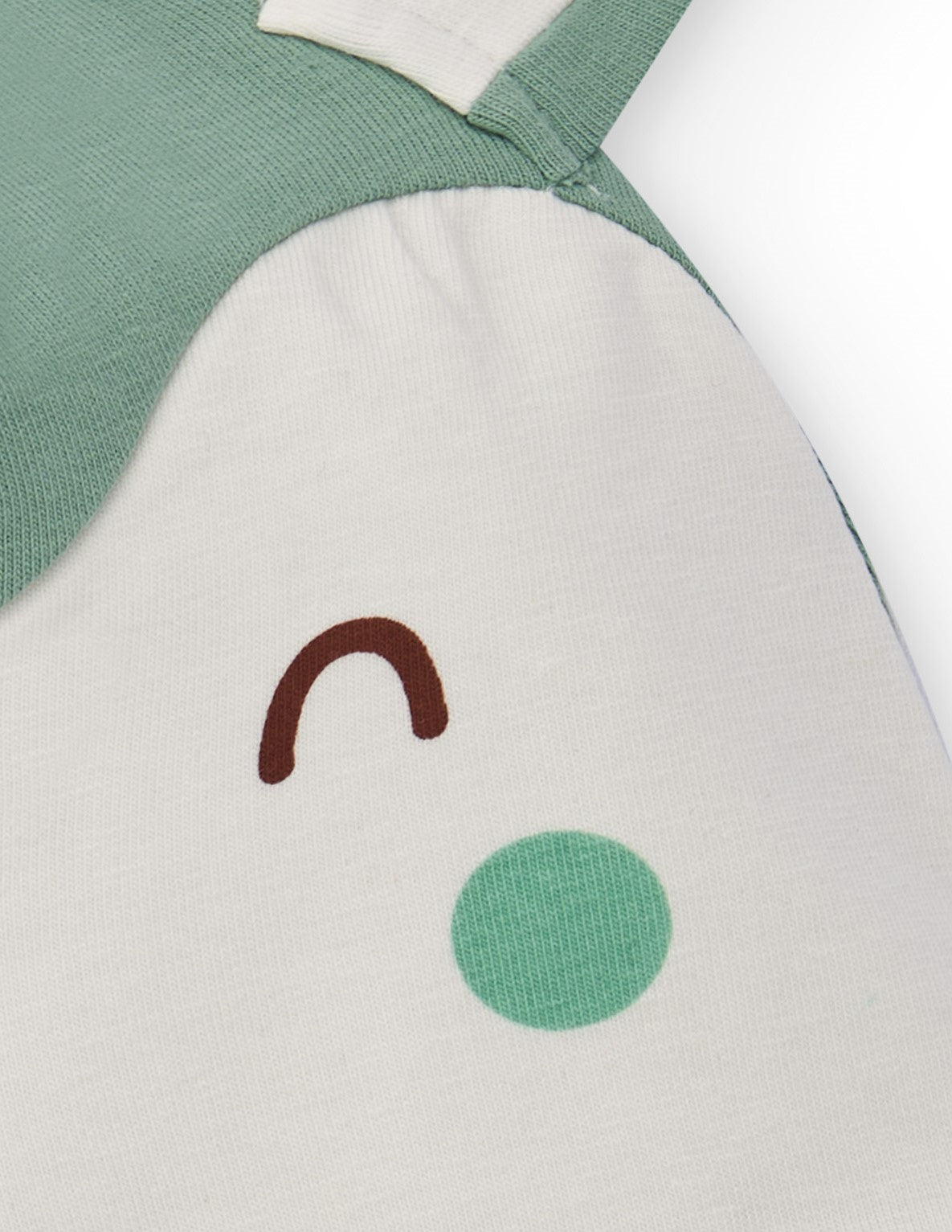 Gorro de algodón para recién nacido en tonos verde y blanco con