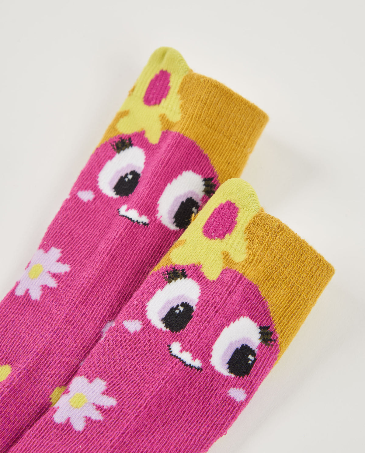 Set de calcetines para niña con estampados de monstruo floral y
