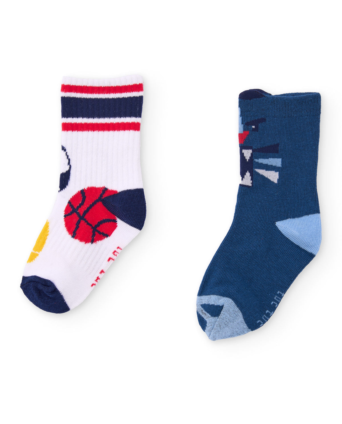 Pack de dos pares de calcetines para niño en colores vivos con