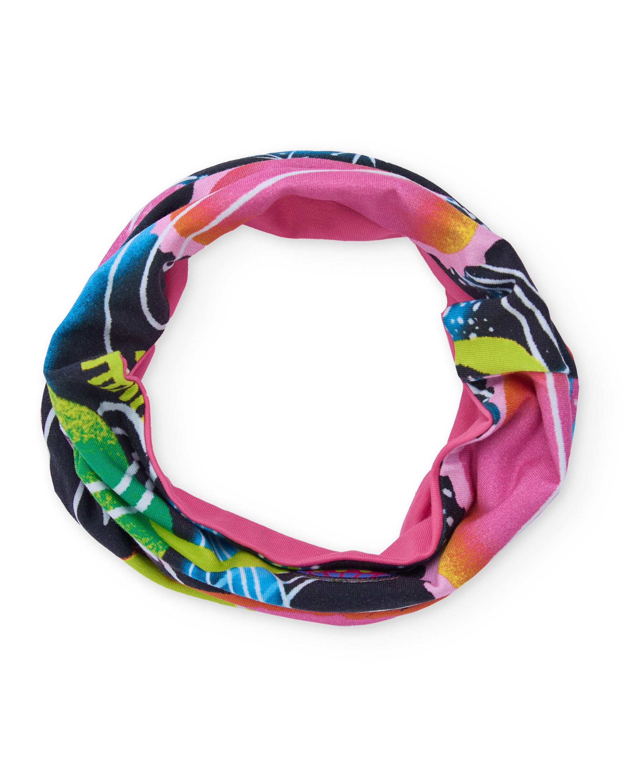 Bufanda para niña en multicolor con estampado galáctico de