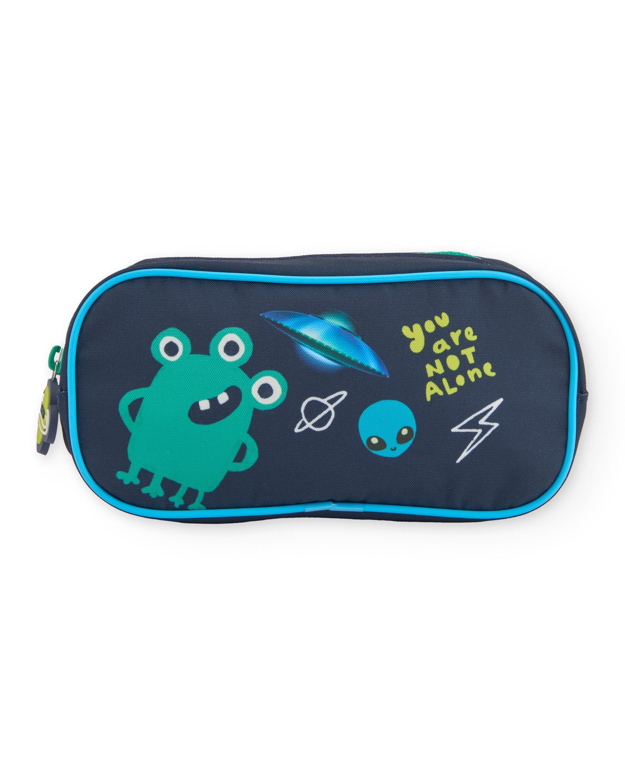 Estuche escolar para niño en azul con estampado de