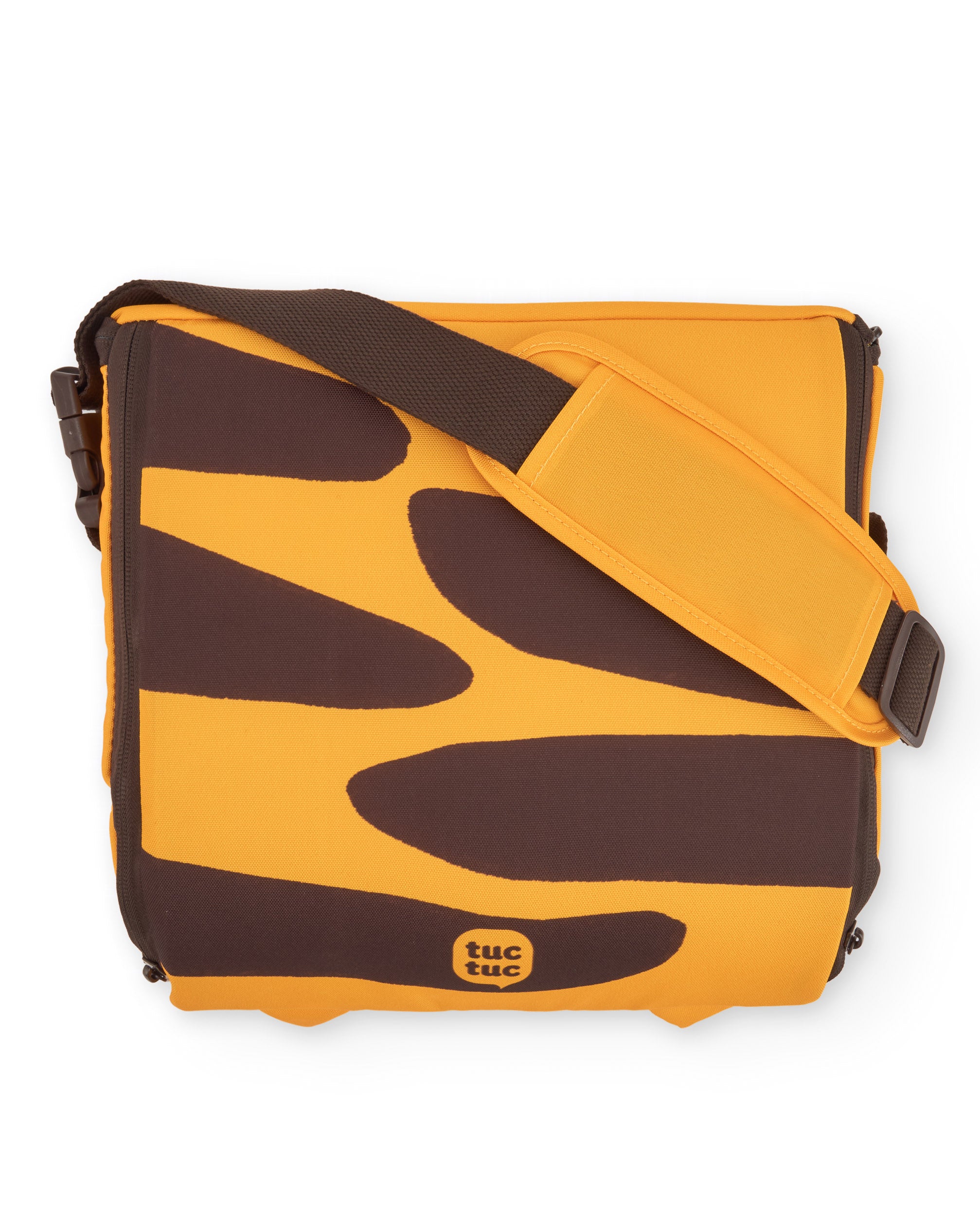 Trona portátil de viaje con diseño de tigre en tonos naranja y
