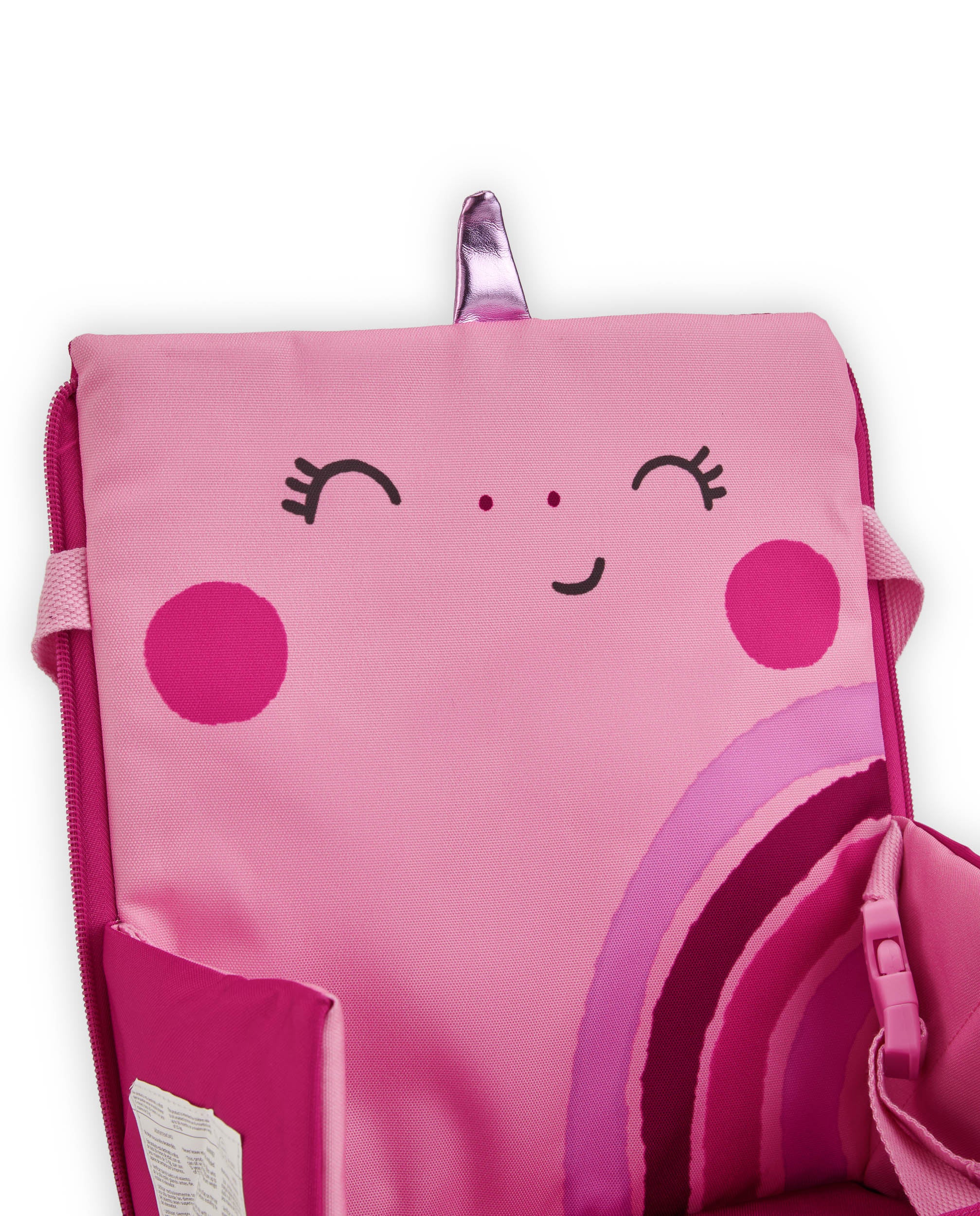 Trona portátil de viaje con diseño rosa y estrellas