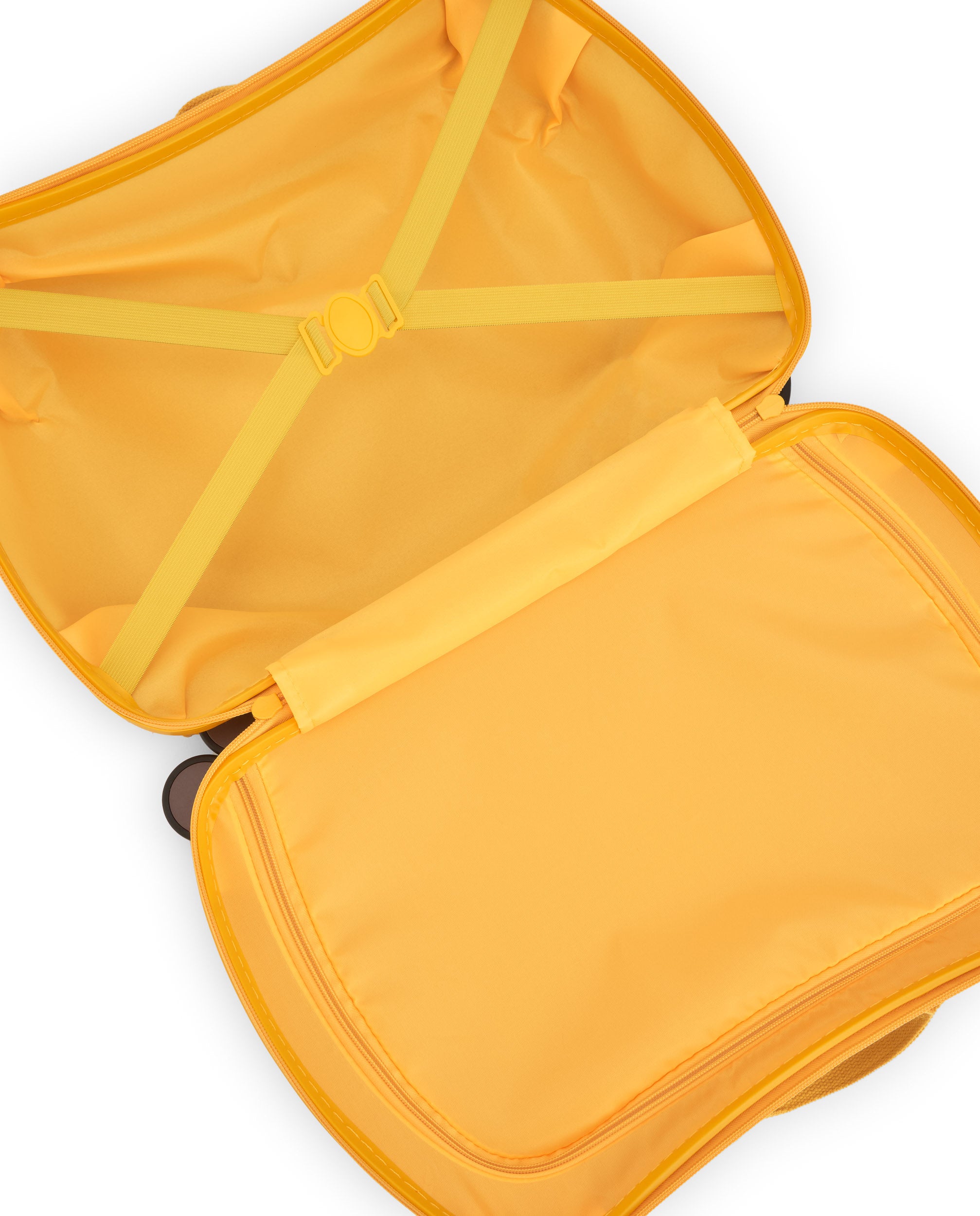 Maleta infantil rígida con diseño de tigre amarillo