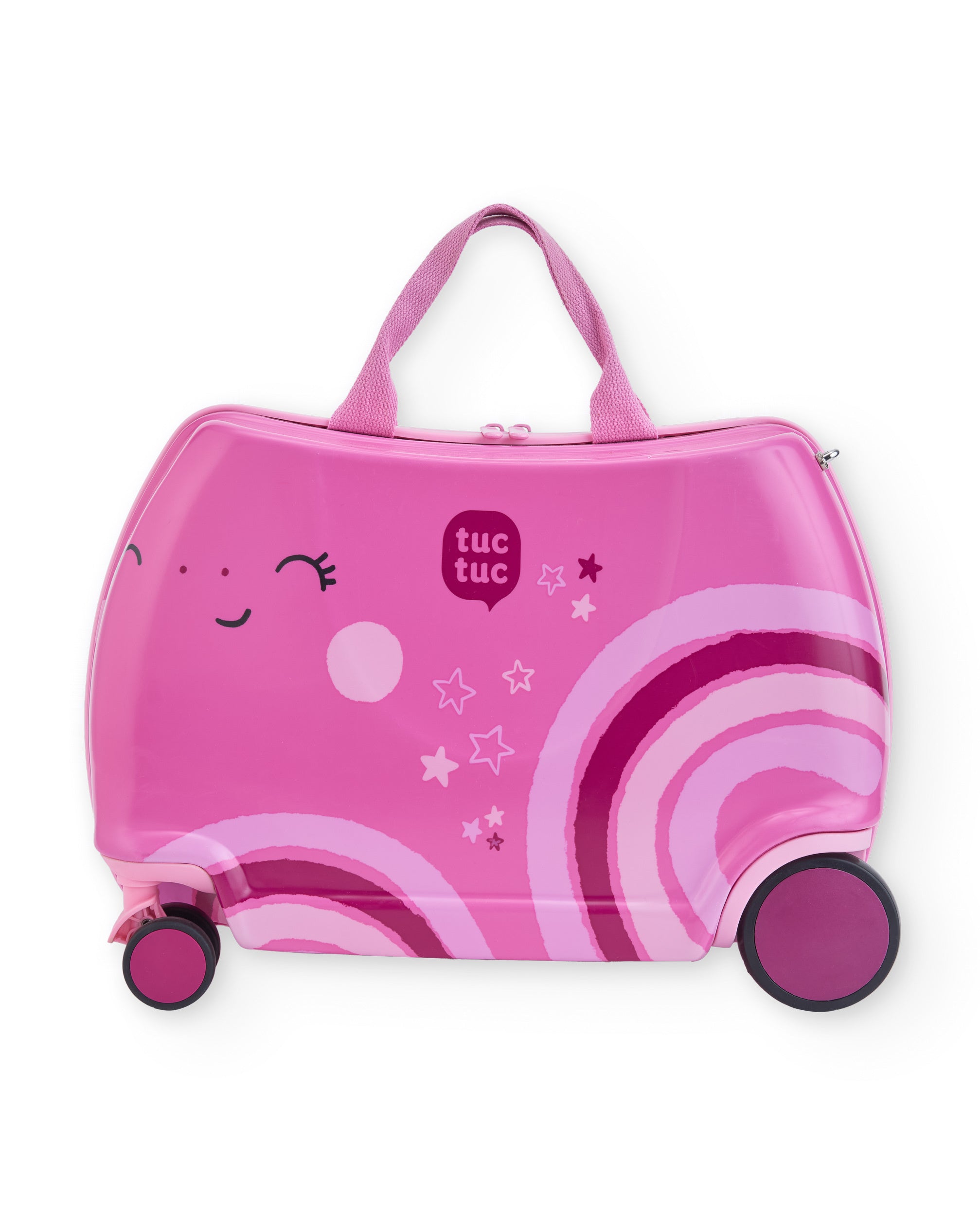 Maleta infantil rígida con diseño rosa arcoíris
