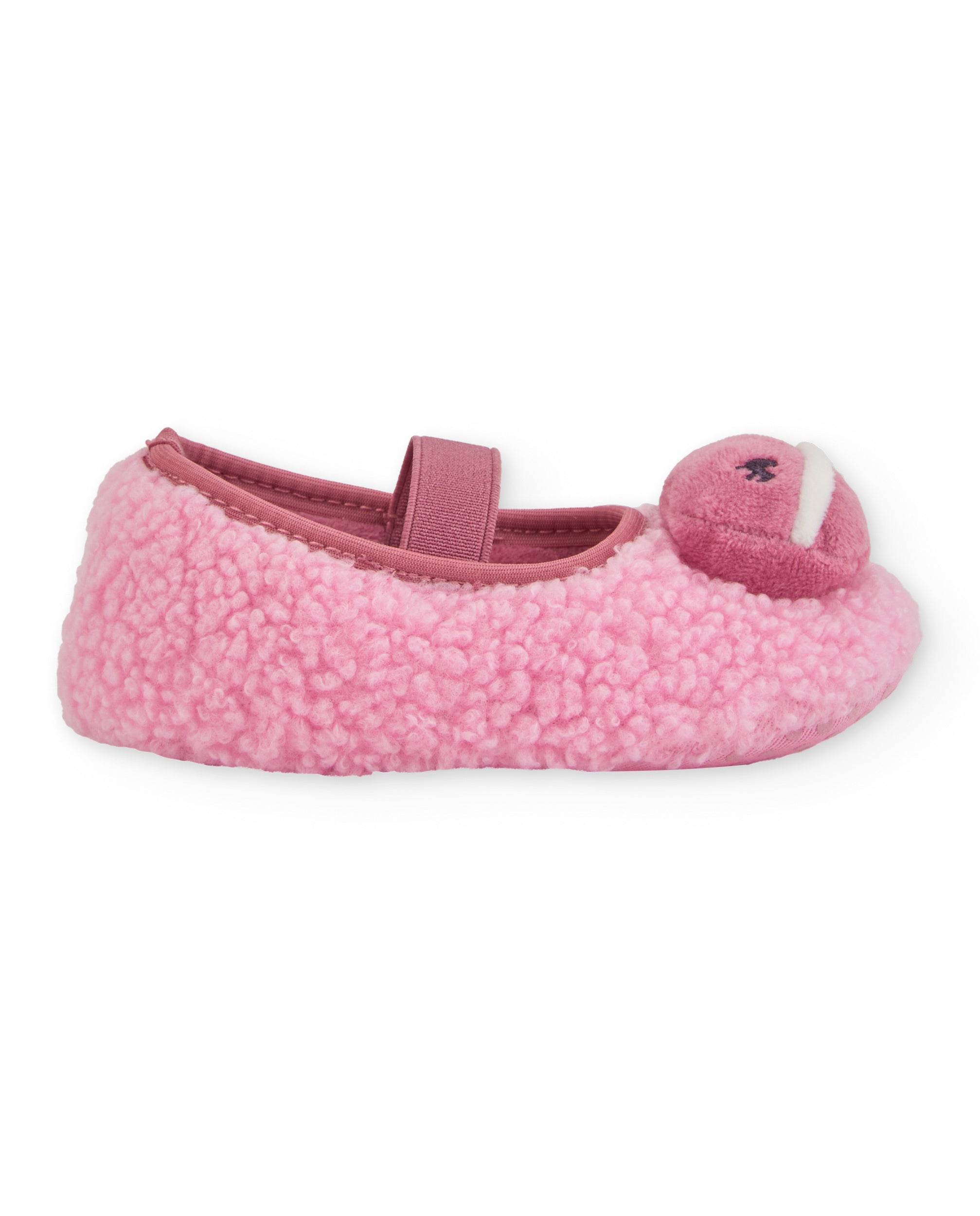 Zapatillas de niña color rosa con tejido borreguito