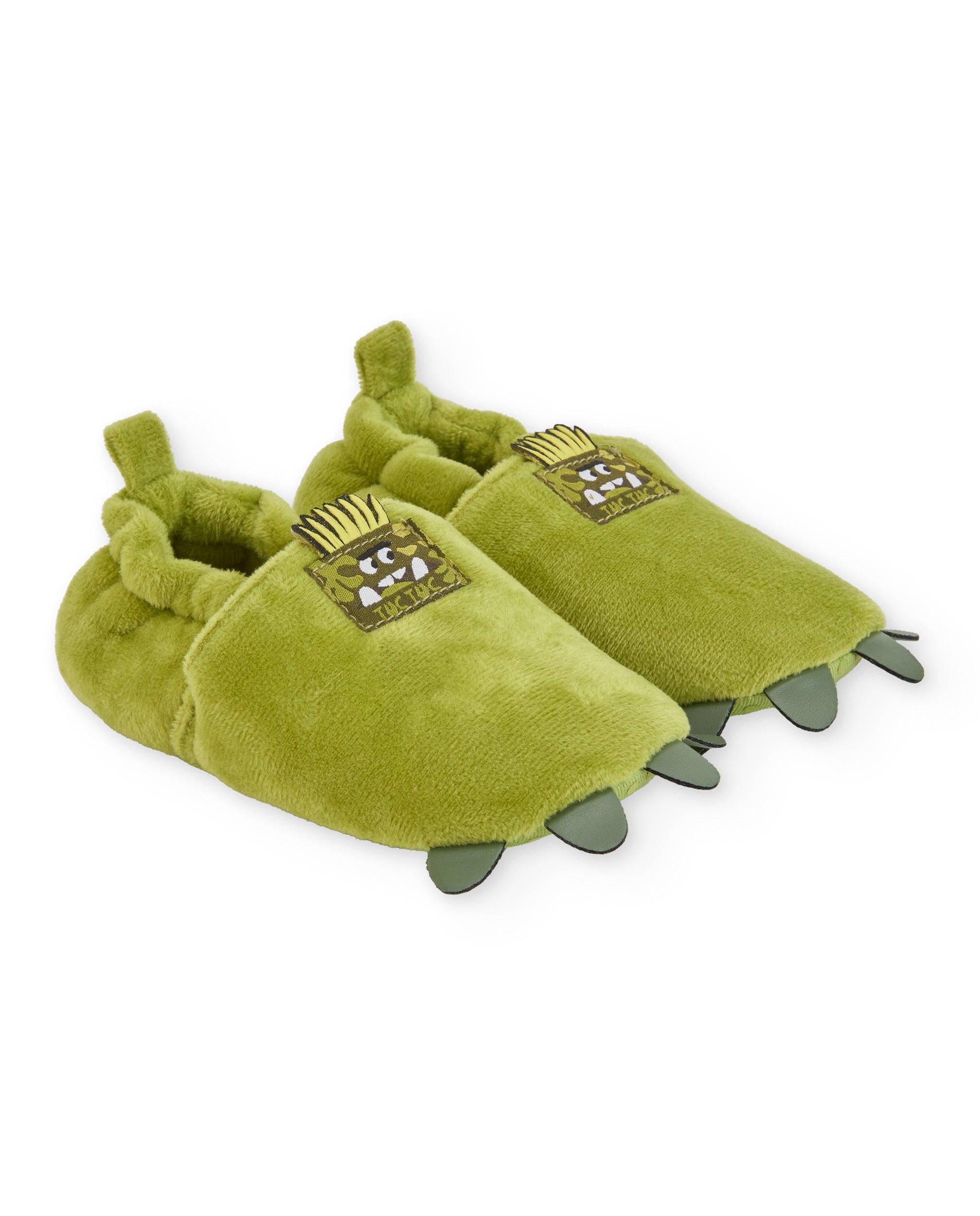 Zapatillas de niño verdes con diseño de monstruo