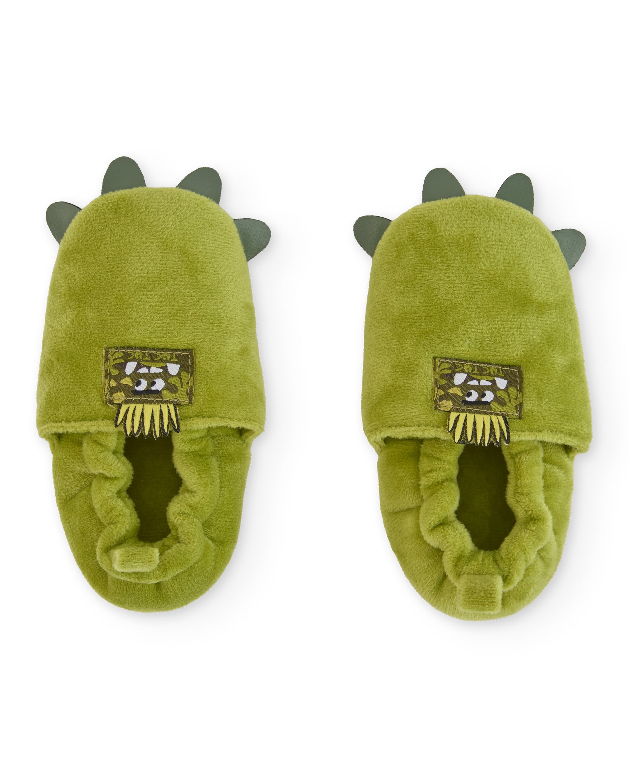 Zapatillas de niño verdes con diseño de monstruo