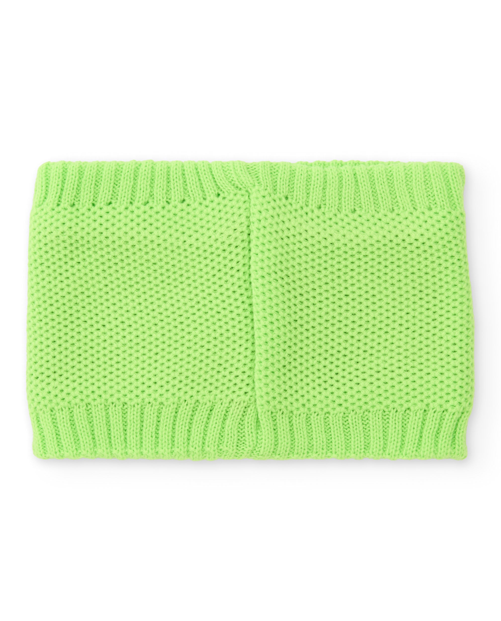 Braga de punto para niño en color verde con parches