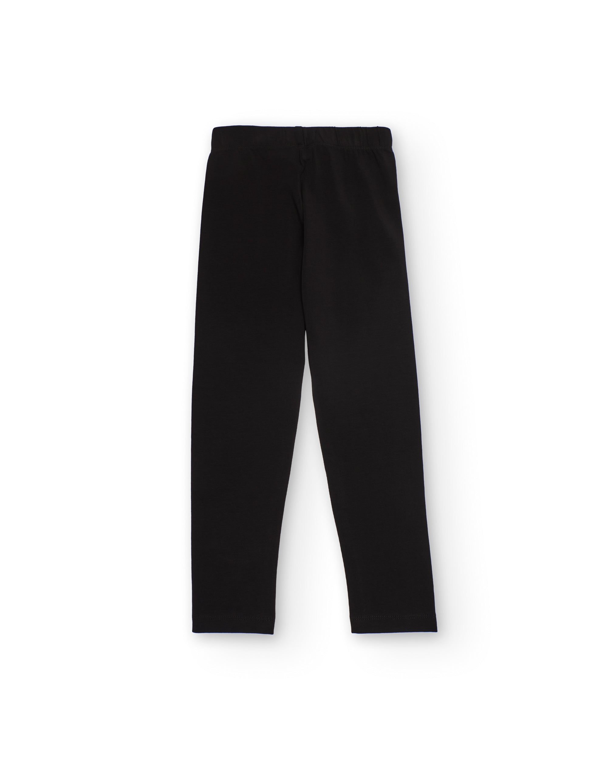Leggings negros para niña con cintura elástica