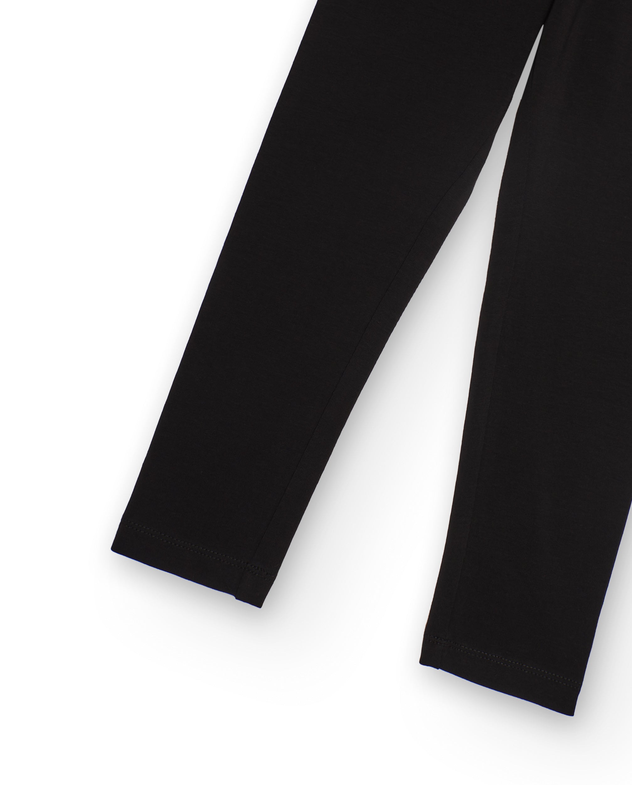 Leggings negros para niña con cintura elástica
