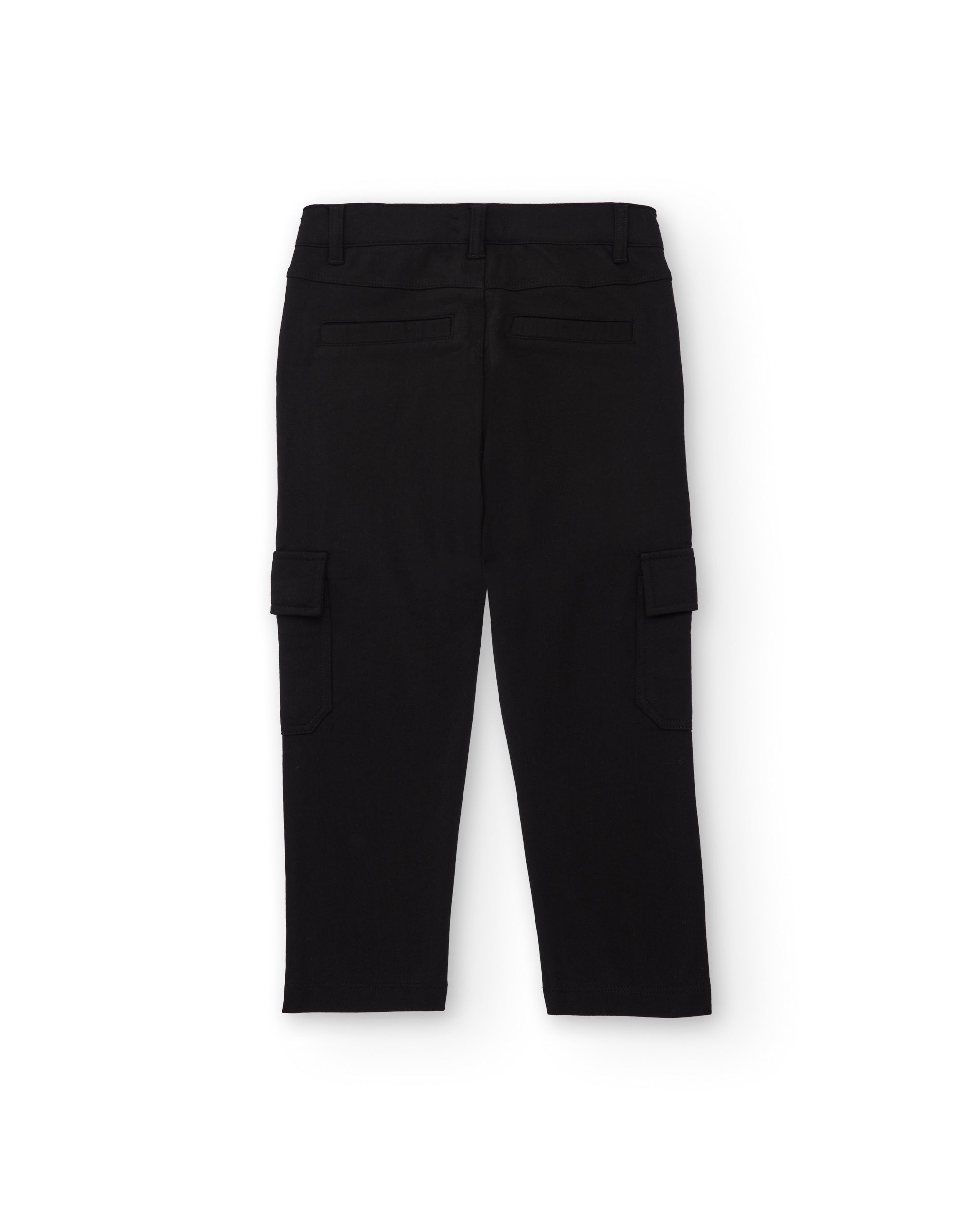 Pantalón cargo negro para niño con bolsillos laterales