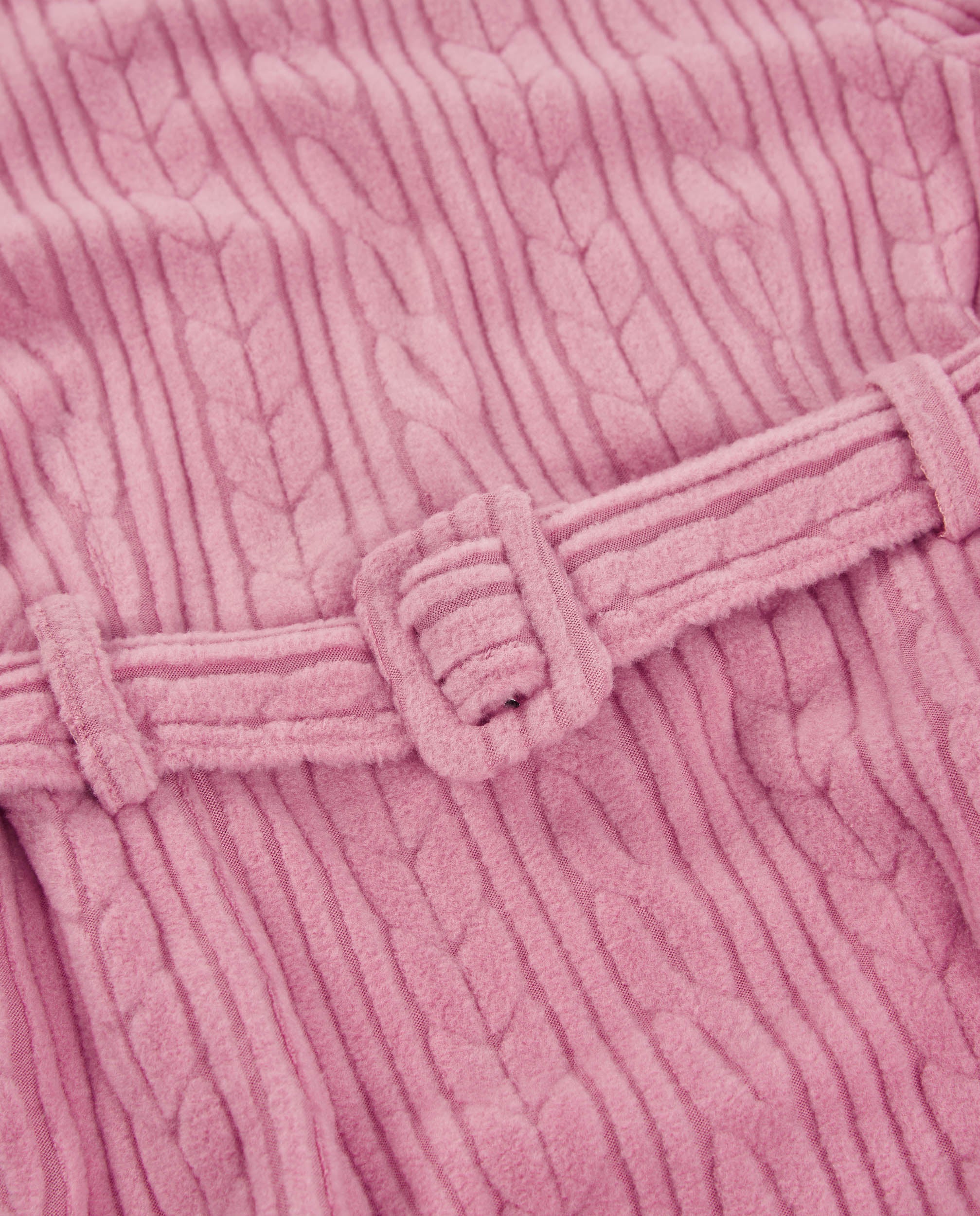 Vestido de punto para niña en rosa con cinturón