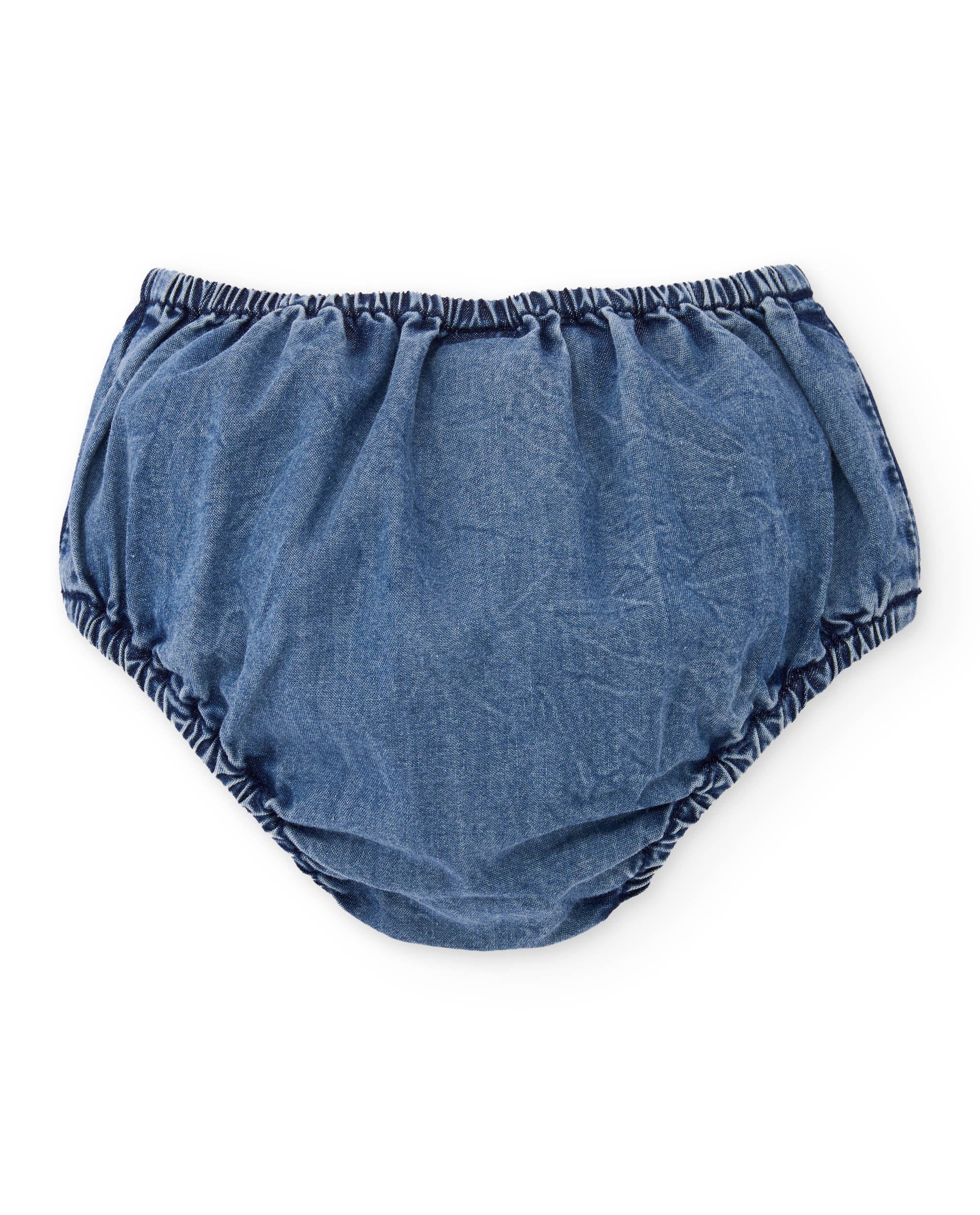 Vestido de recién nacido de plana en denim