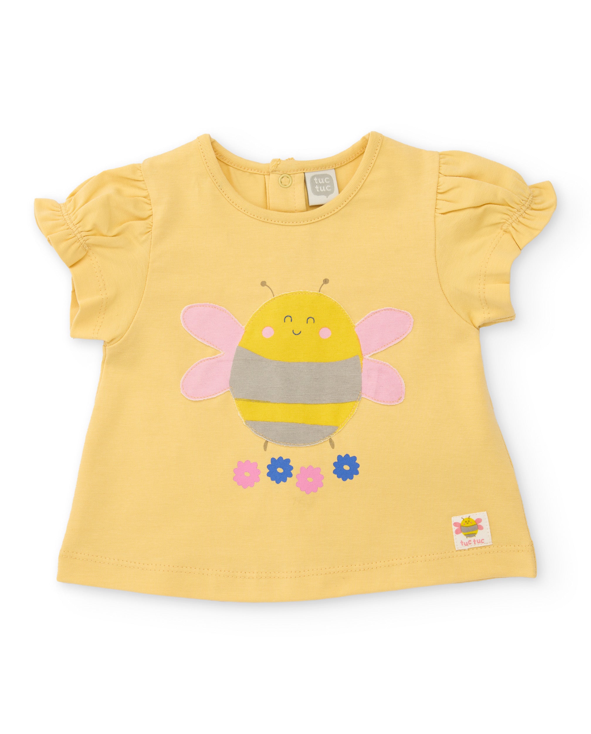 Conjunto de recién nacido de punto y bordado floral