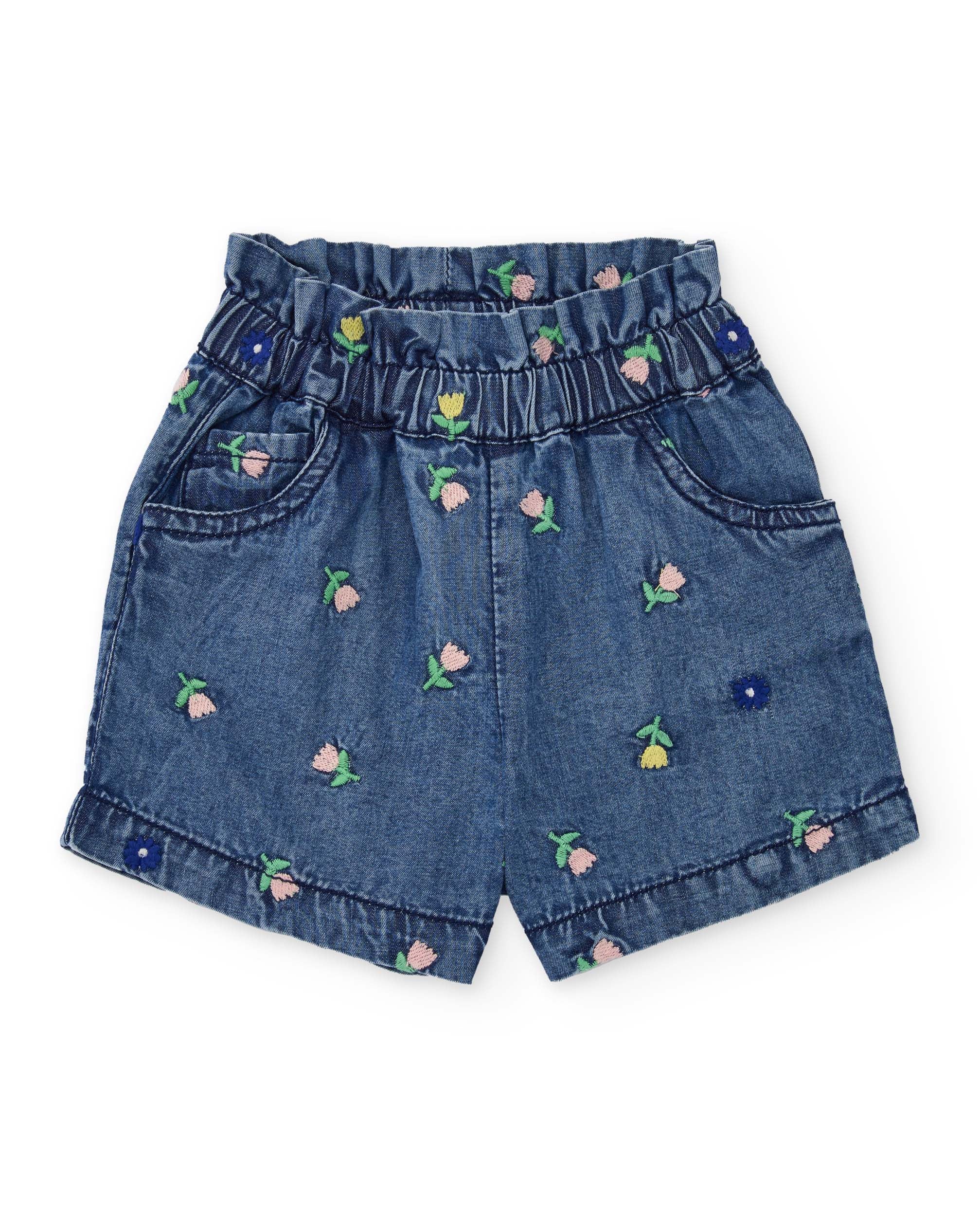 Conjunto de recién nacido de punto y bordado floral