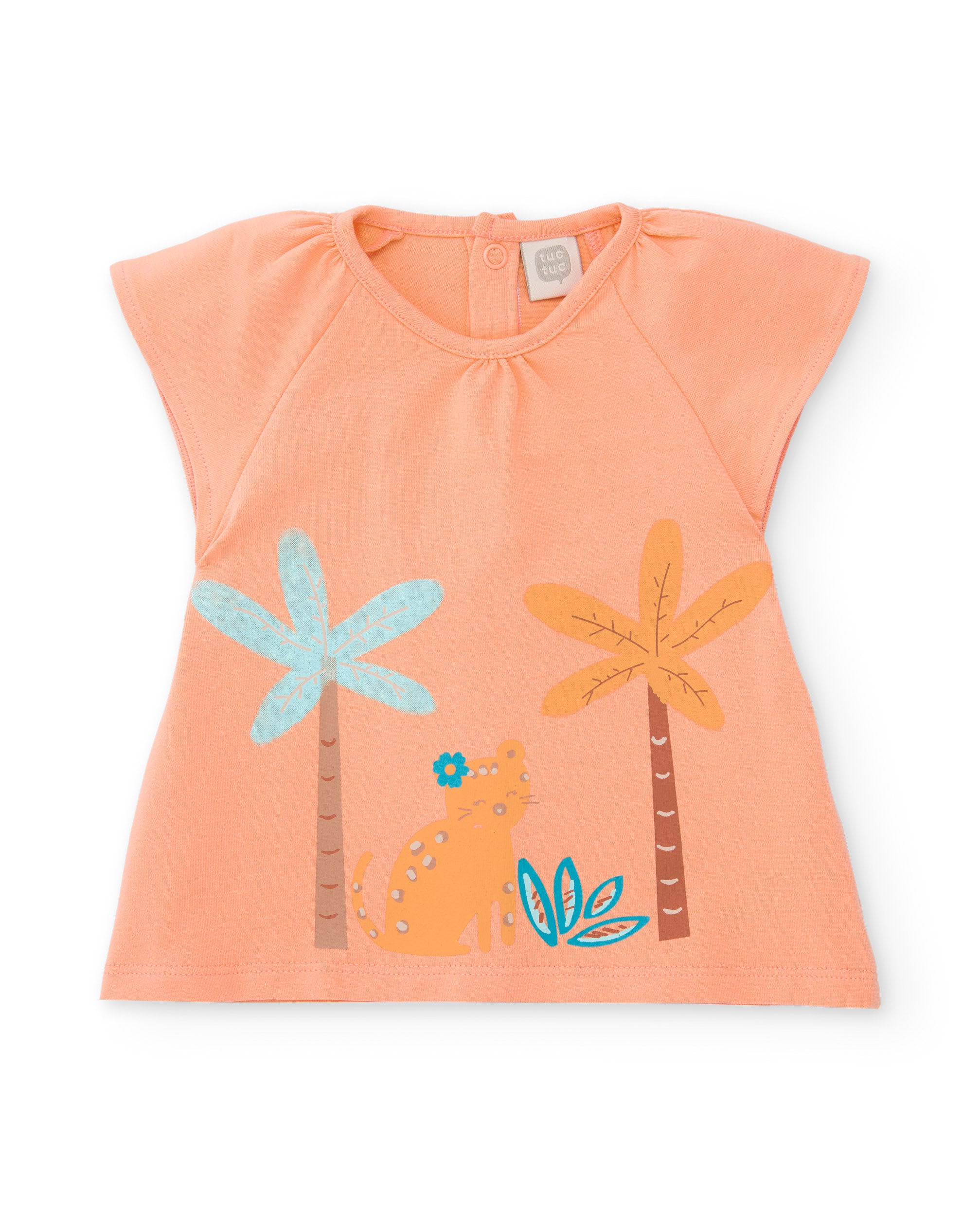 Conjunto de recién nacido de punto con estampado palmeras