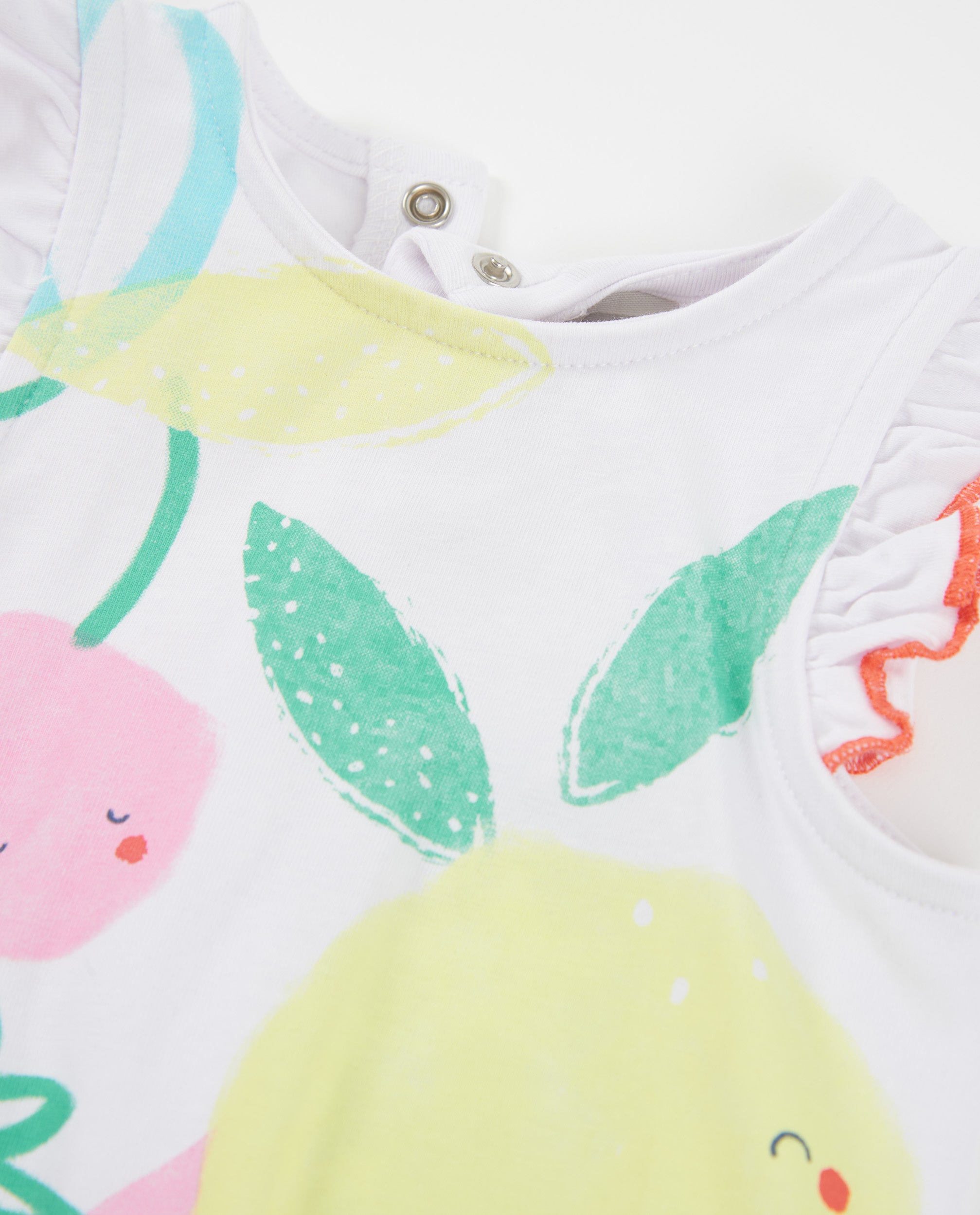 Pelele de recién nacido de punto y estampado frutas