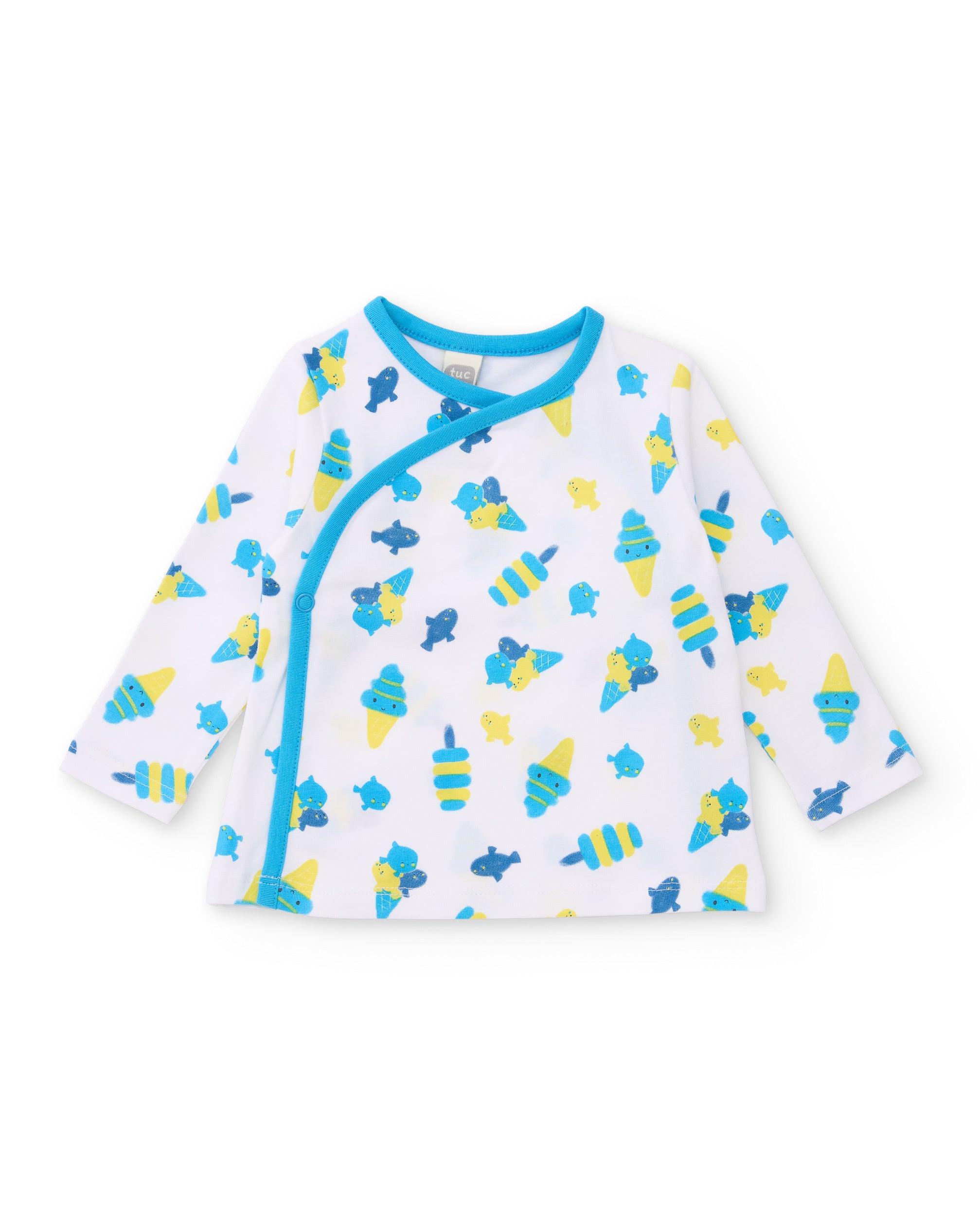 Conjunto de recién nacido de punto y estampado peces